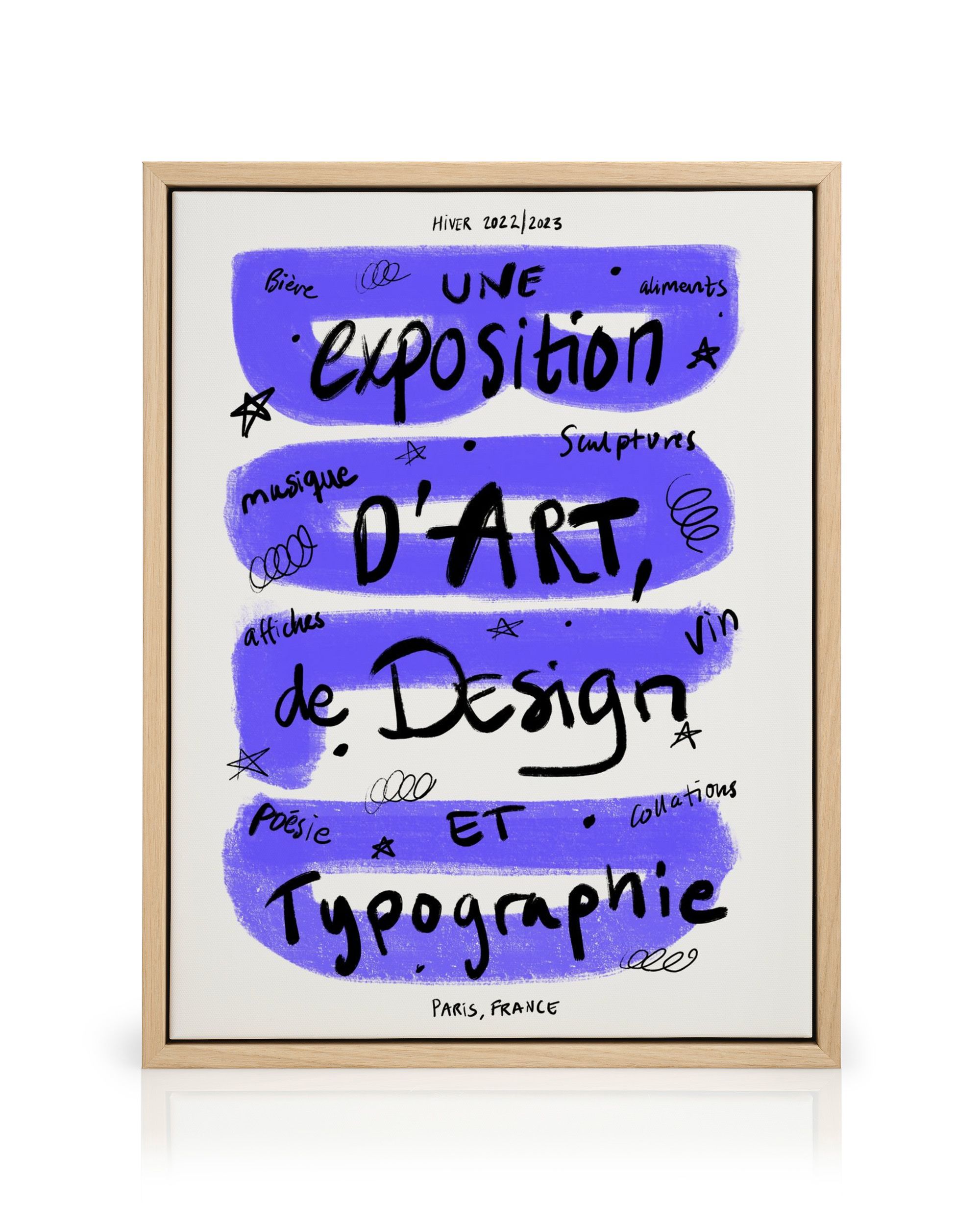 Bold Typography Canvas Print – Stylish French Art Print