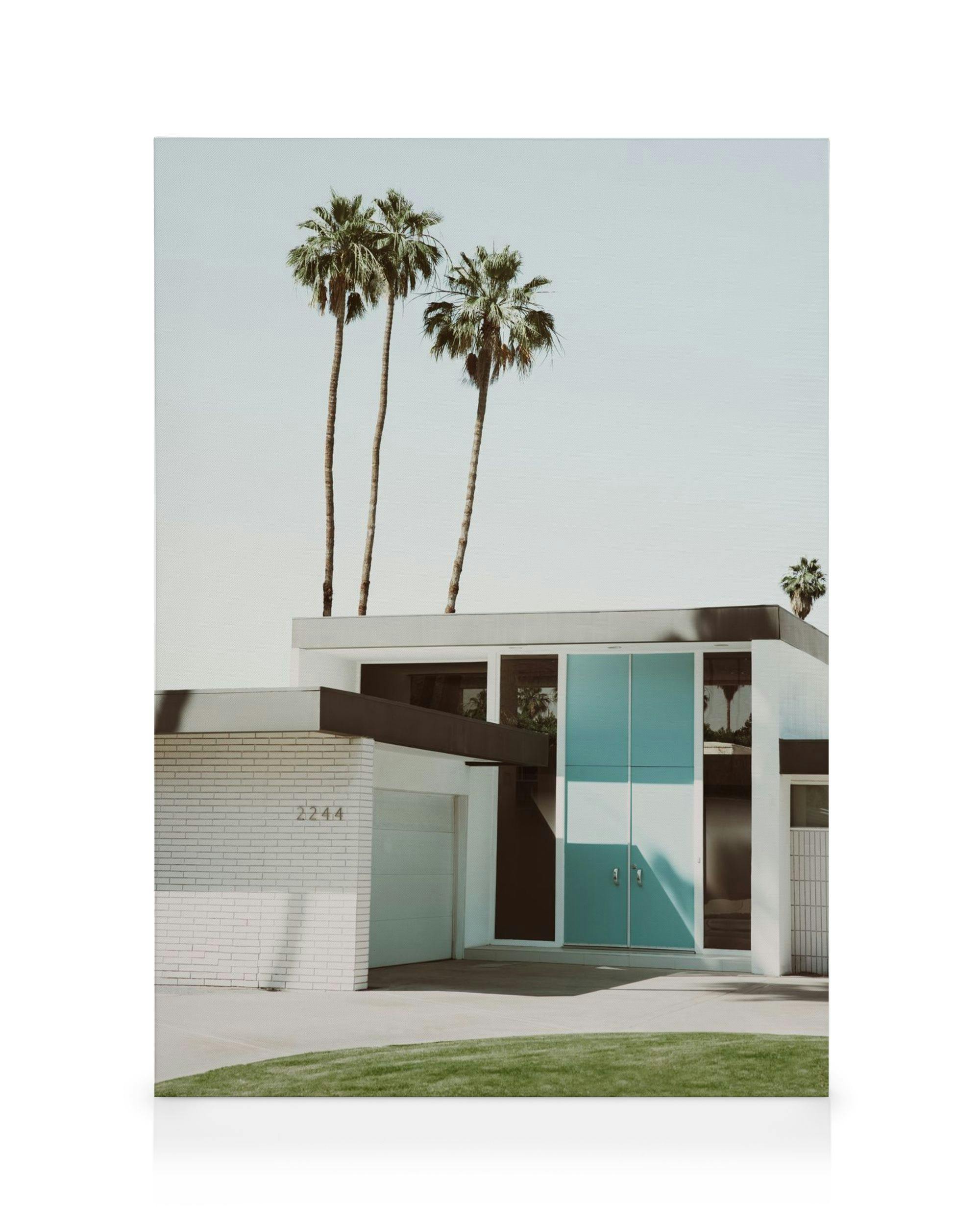 Canvas Prints Mid Century Villa Canvas print (50x70 cm - Oak Frame)