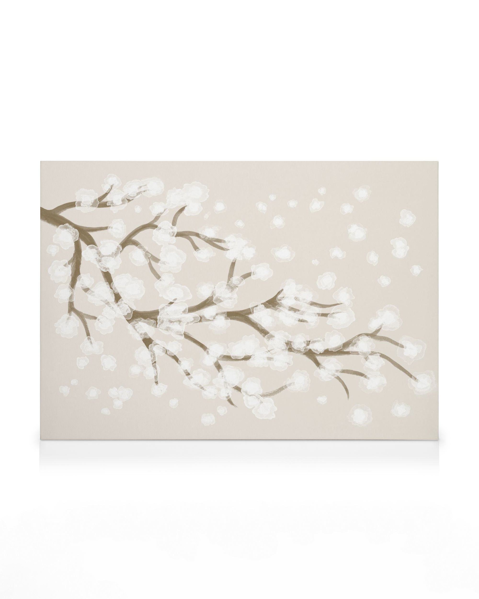 Japandi Cherry Blossom lerretsbilde – Rolig blomsterkunst | Desenio NO