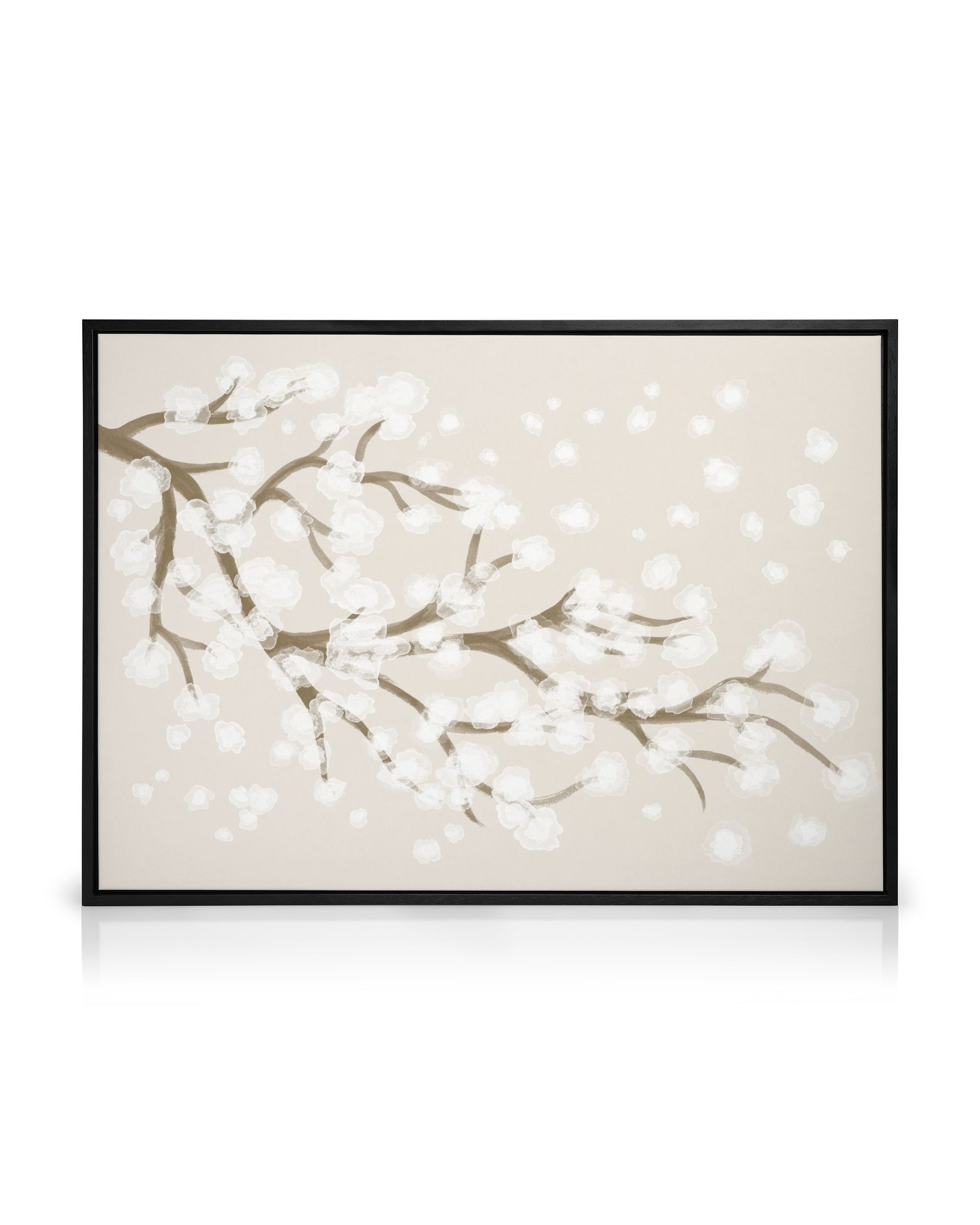 Japandi Cherry Blossom lerretsbilde – Rolig blomsterkunst | Desenio NO