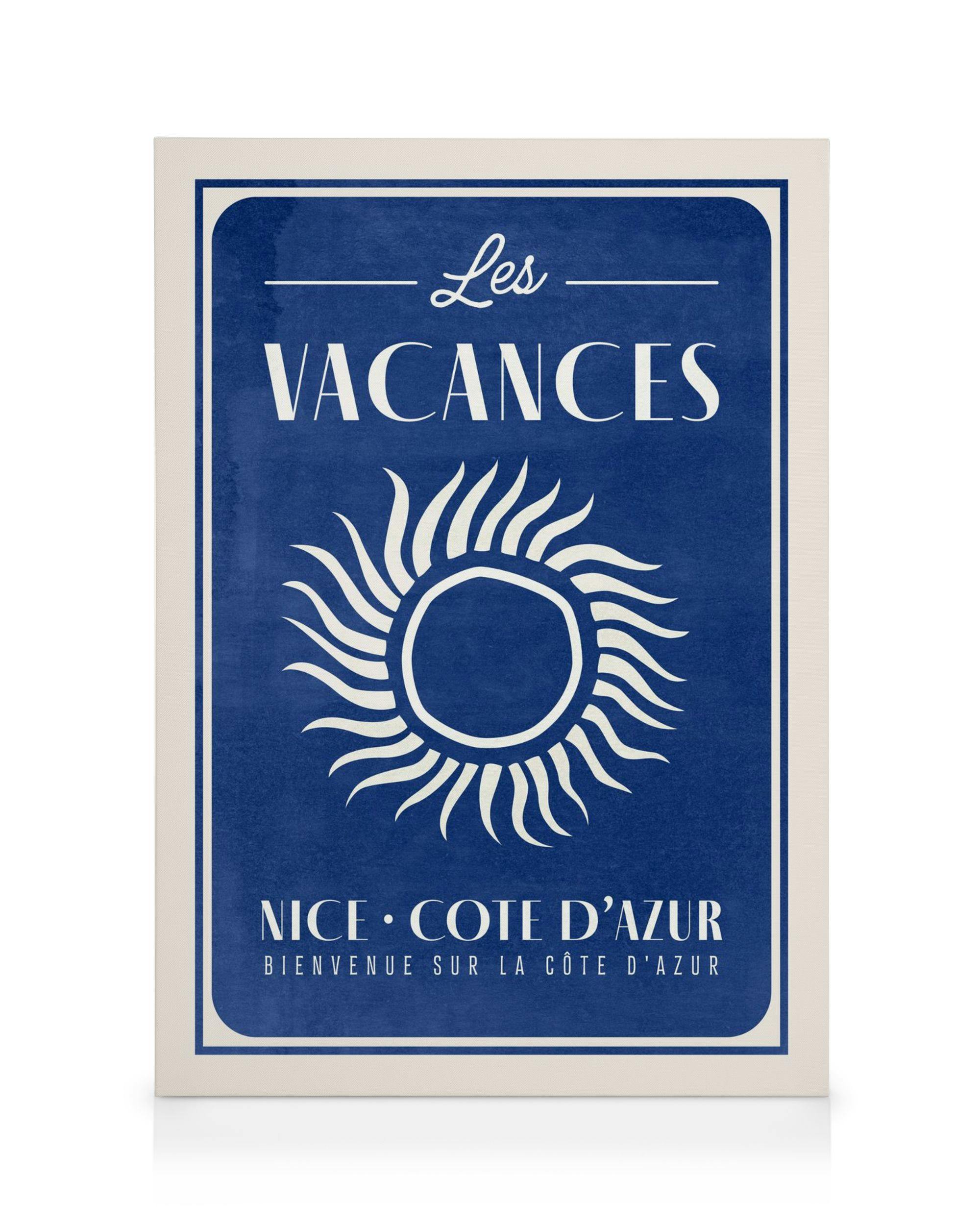 Canvas Prints Les Vacances Canvas print (30x40 cm - Oak Frame)