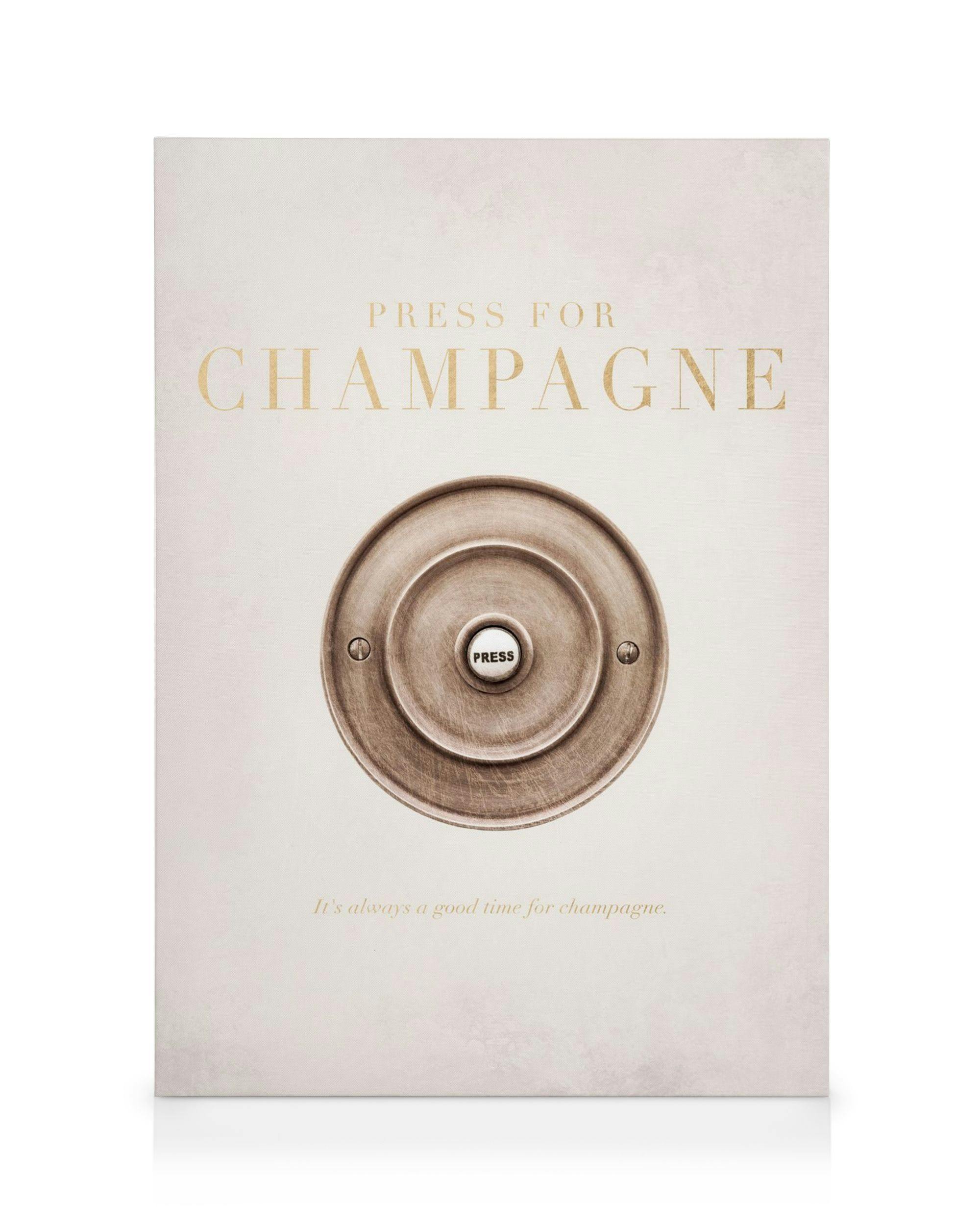 Canvas Prints Press for Champagne Canvas print (50x70 cm - Black Frame)