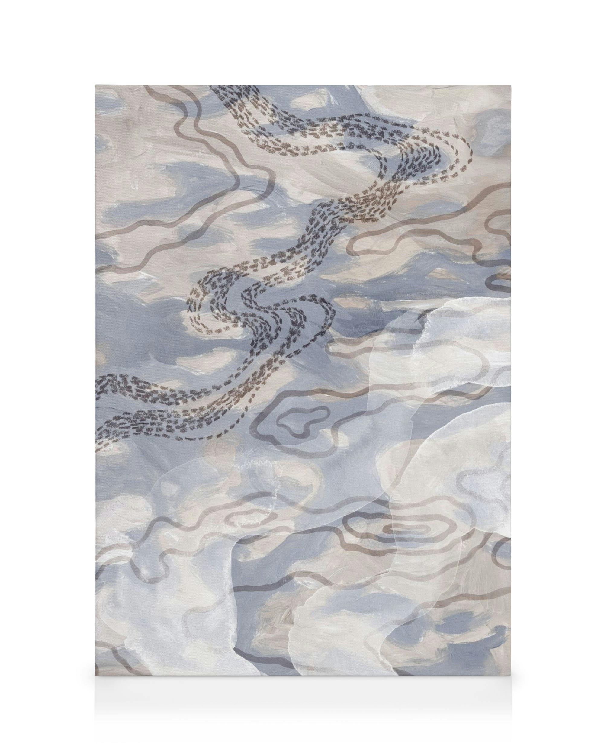 Canvas Prints Beige Pattern No2 Canvas print (30x40 cm - Black Frame)