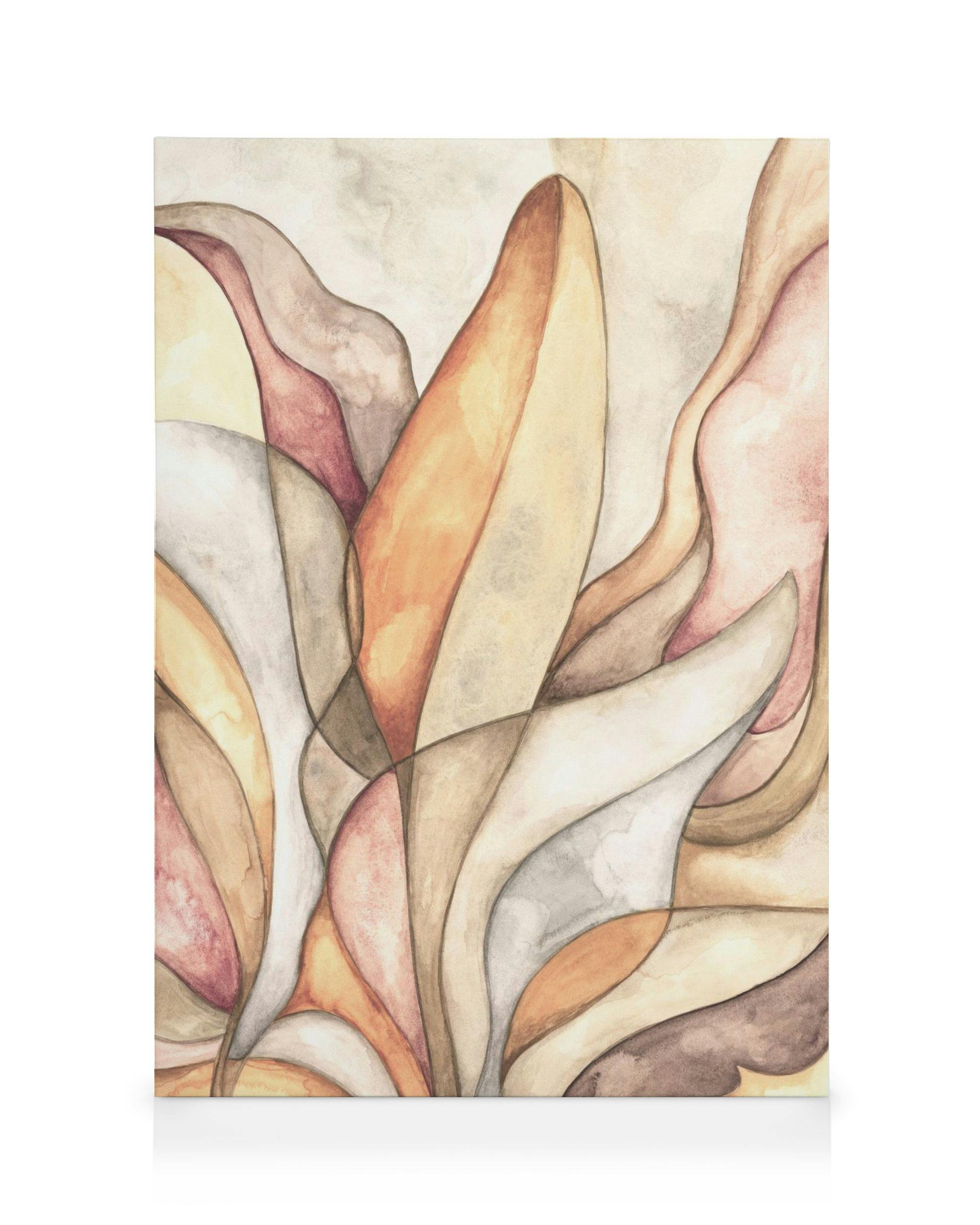 Canvas Prints Botanical Shapes No2 Canvas print (30x40 cm - Black Frame)