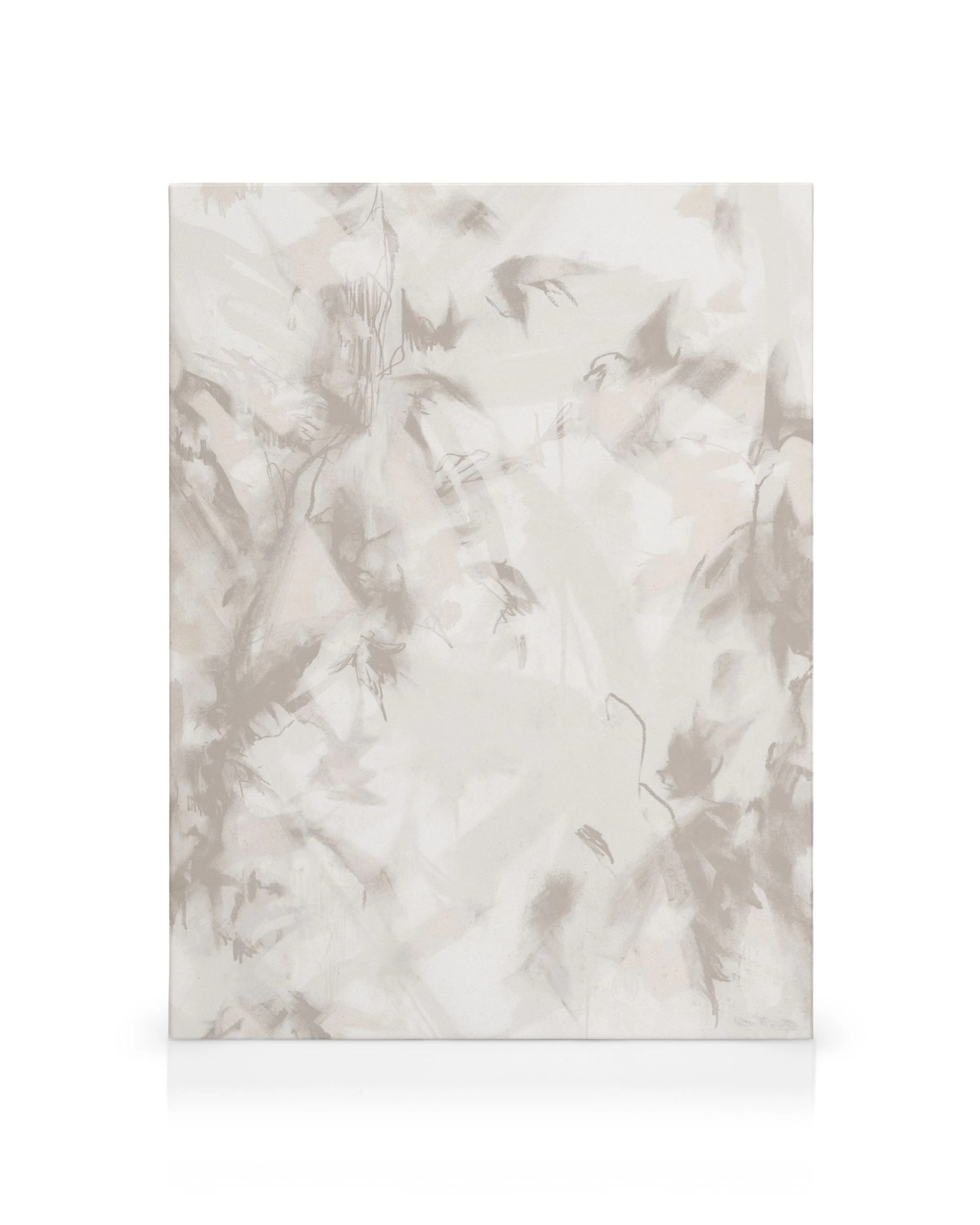 Leinwand Soft Abstract No2, helle beige Töne, weiche Pinselstriche und zarte Linien, abstrakte Kunst