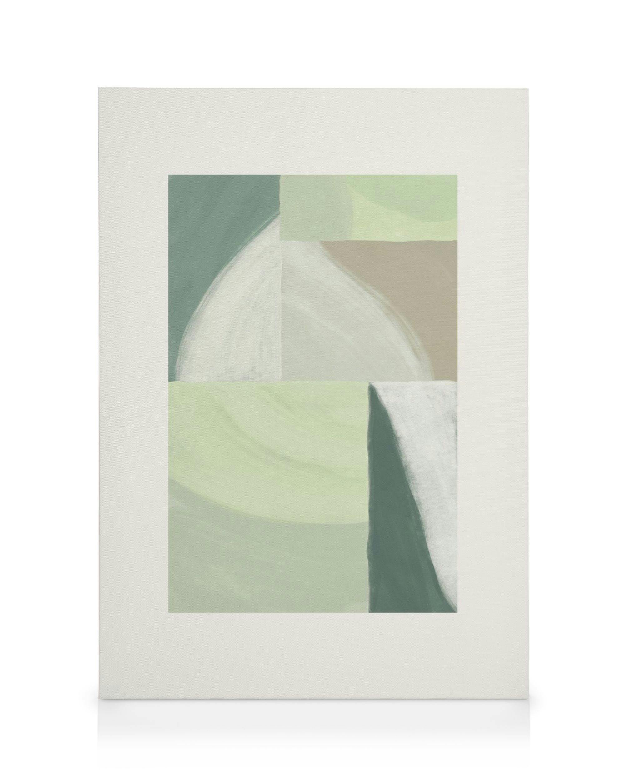 Canvas Prints Green Color Blocks Canvas print (30x40 cm)