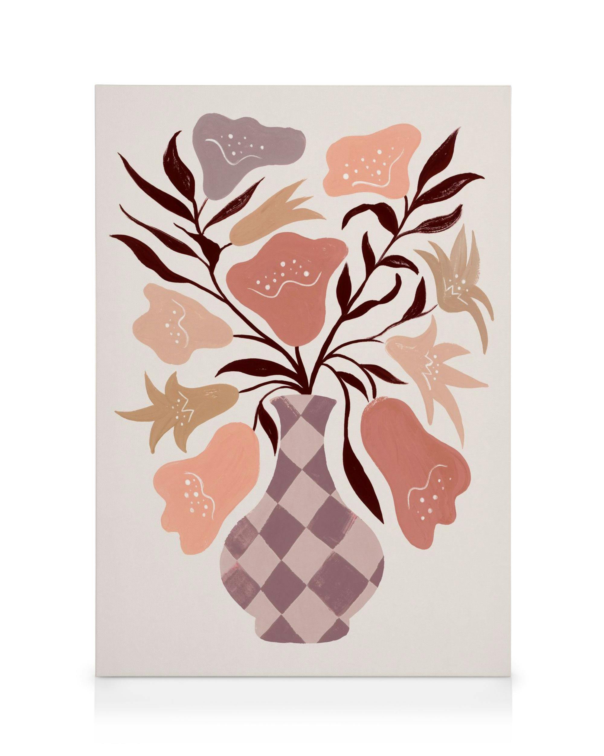 Flower Ornament No1 Lienzo (30x40 cm - Marco de roble)