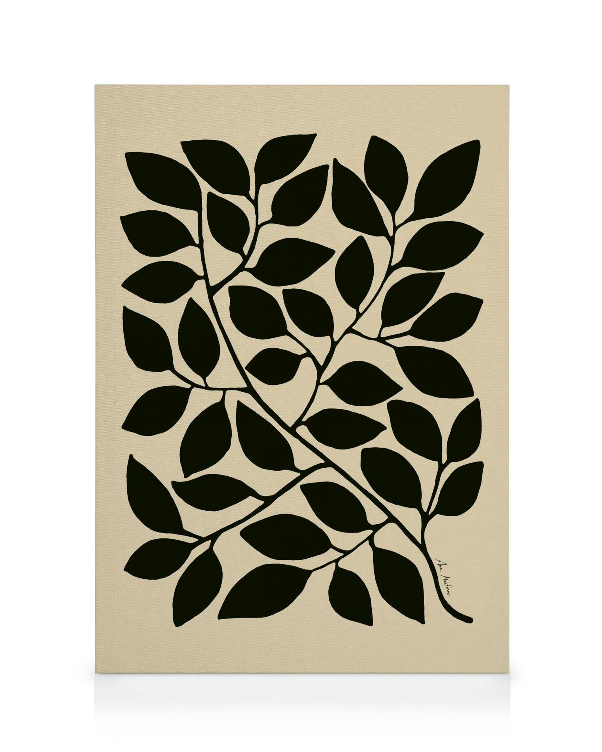 Canvas Prints Black Branch Canvas print (30x40 cm - Oak Frame)