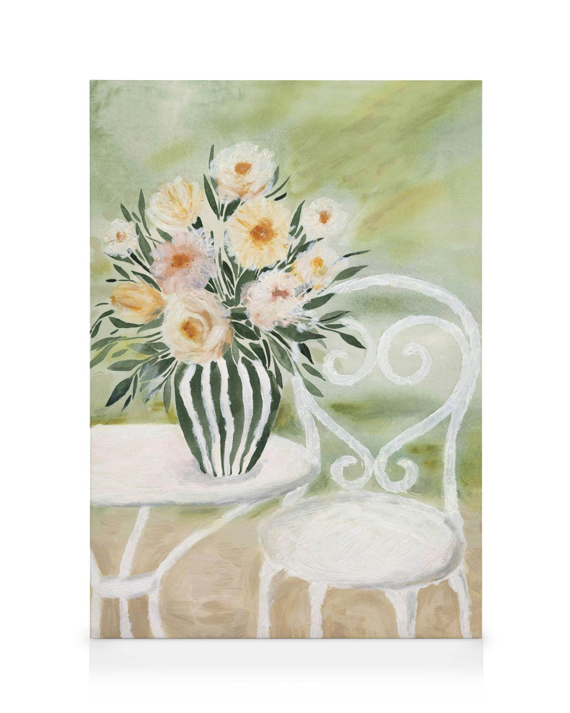 Canvas Prints Bouquet From the Garden Canvas (30x40 cm - Oak Frame)