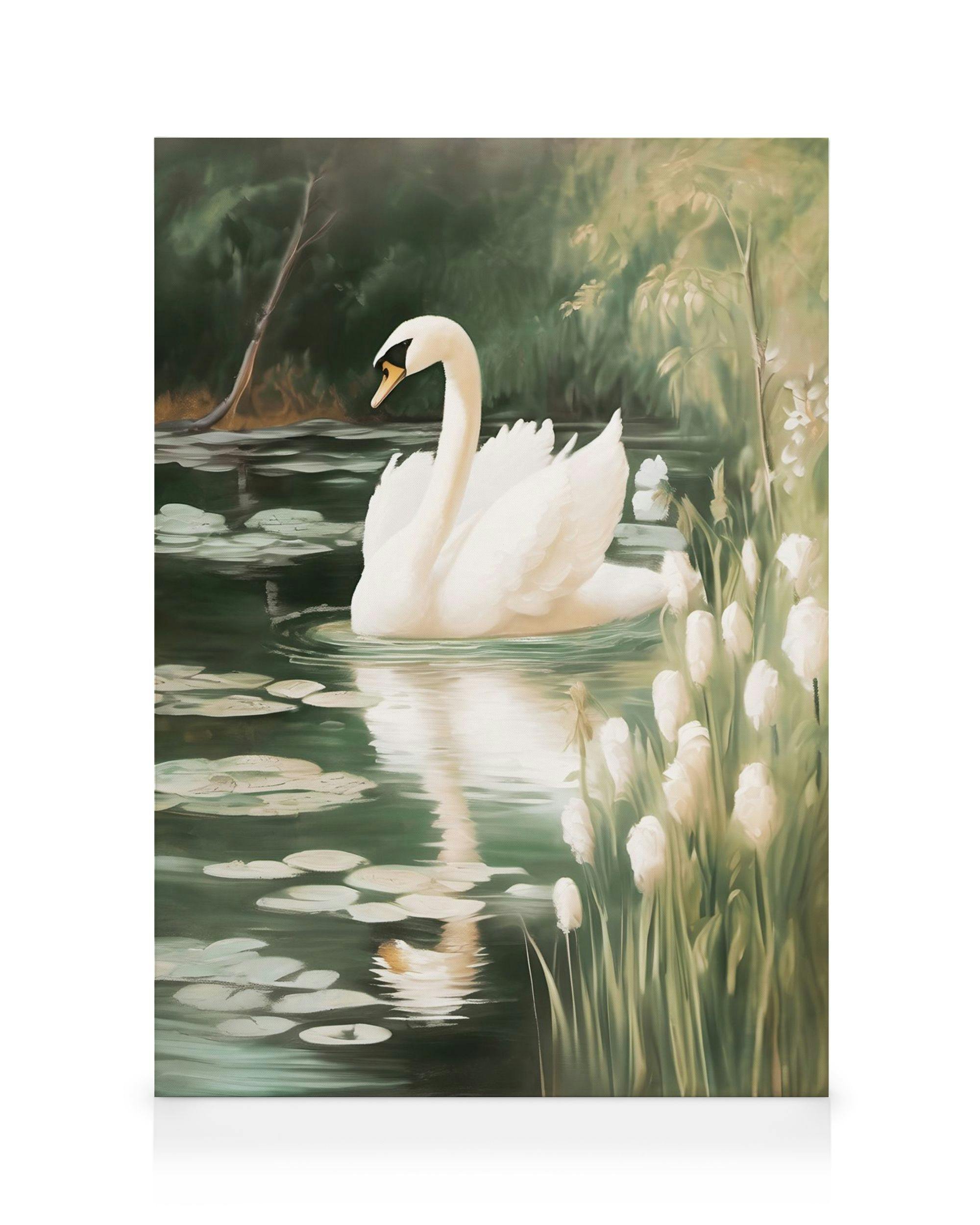 Canvas Prints Majestic Swan Canvas (30x40 cm)