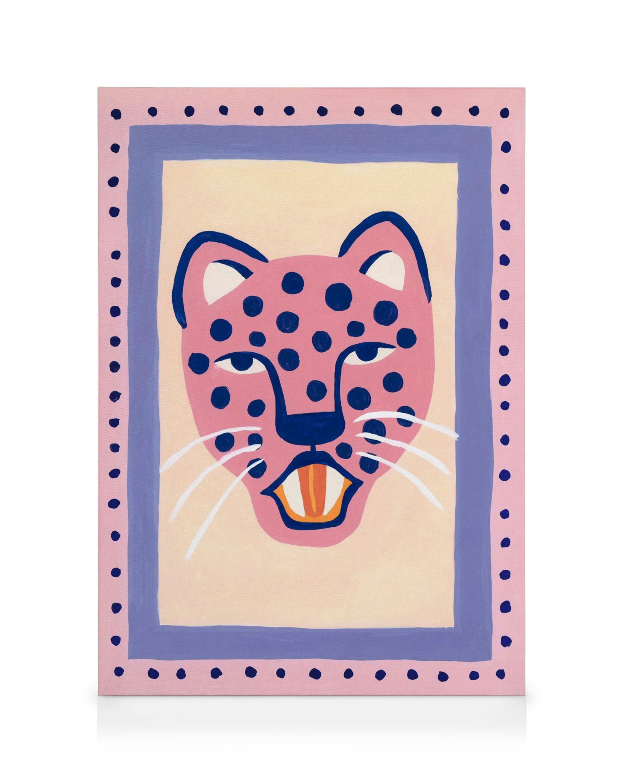 Canvas Prints Pink Cheetah Canvas (30x40 cm)