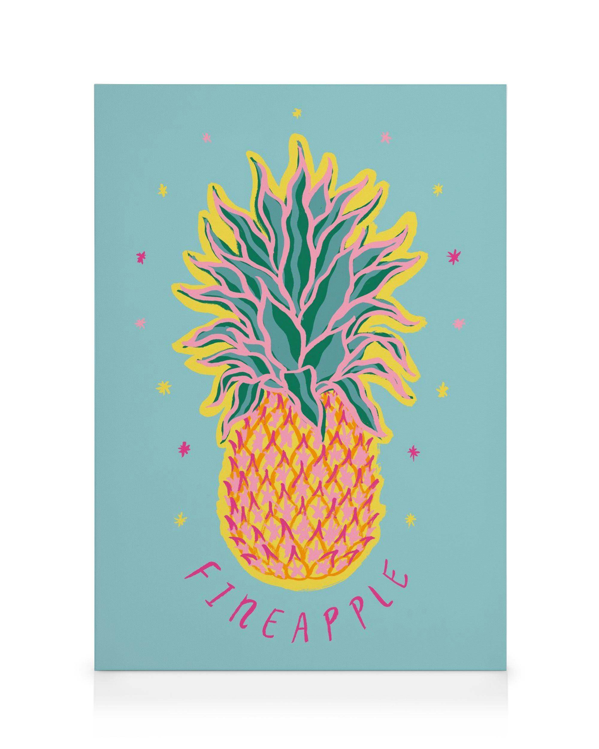 Fineapple Lienzo (30x40 cm - Marco de negro)