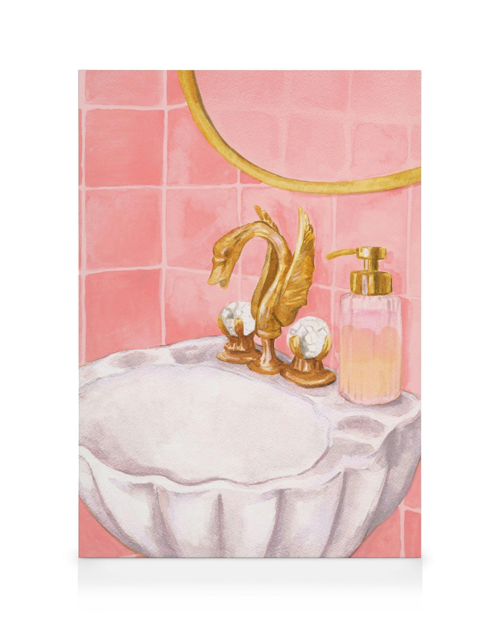 Canvas Prints Pretty Sink Canvas (50x70 cm - Black Frame)