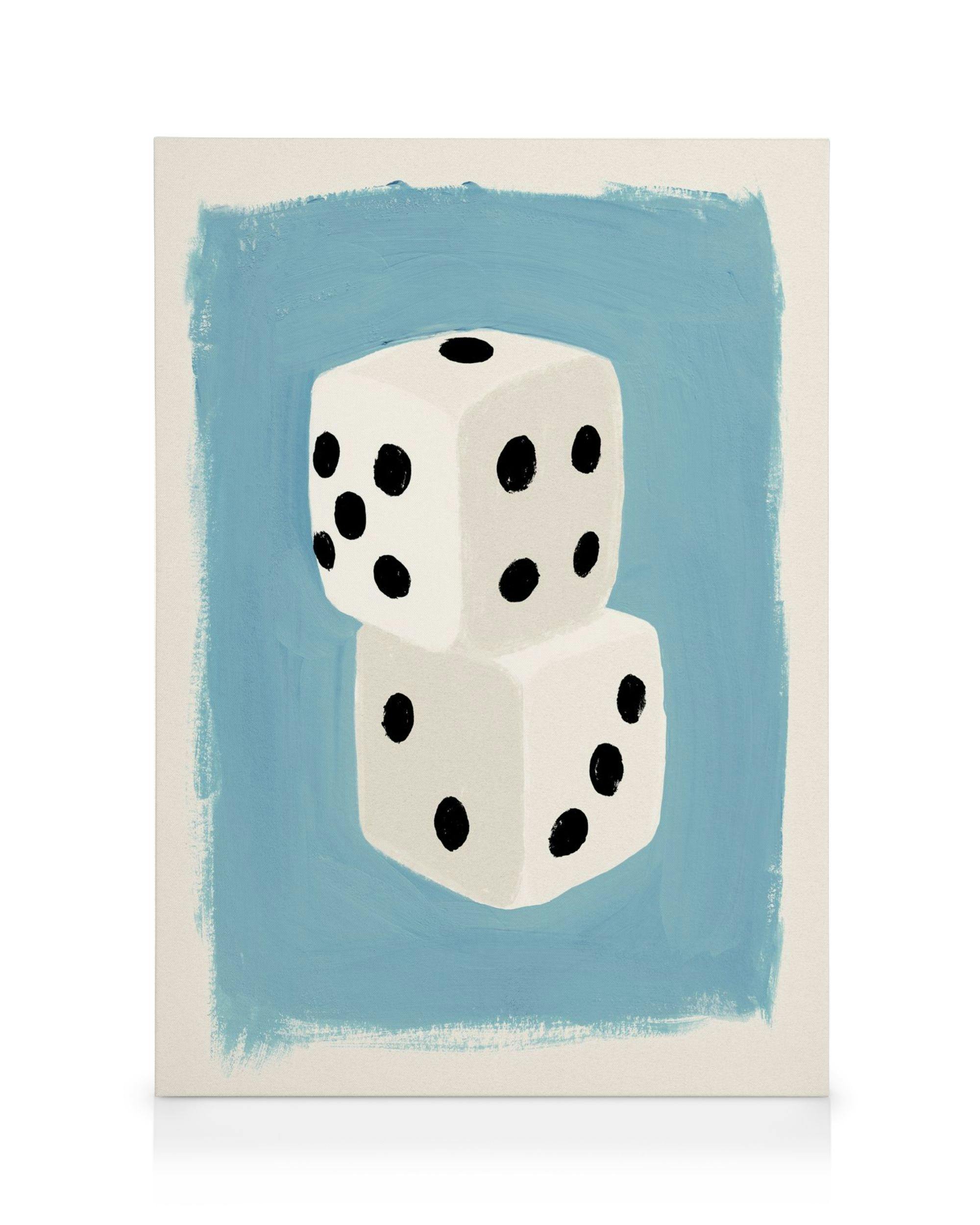 Canvas Prints Throw the Dice Canvas (30x40 cm - Oak Frame)