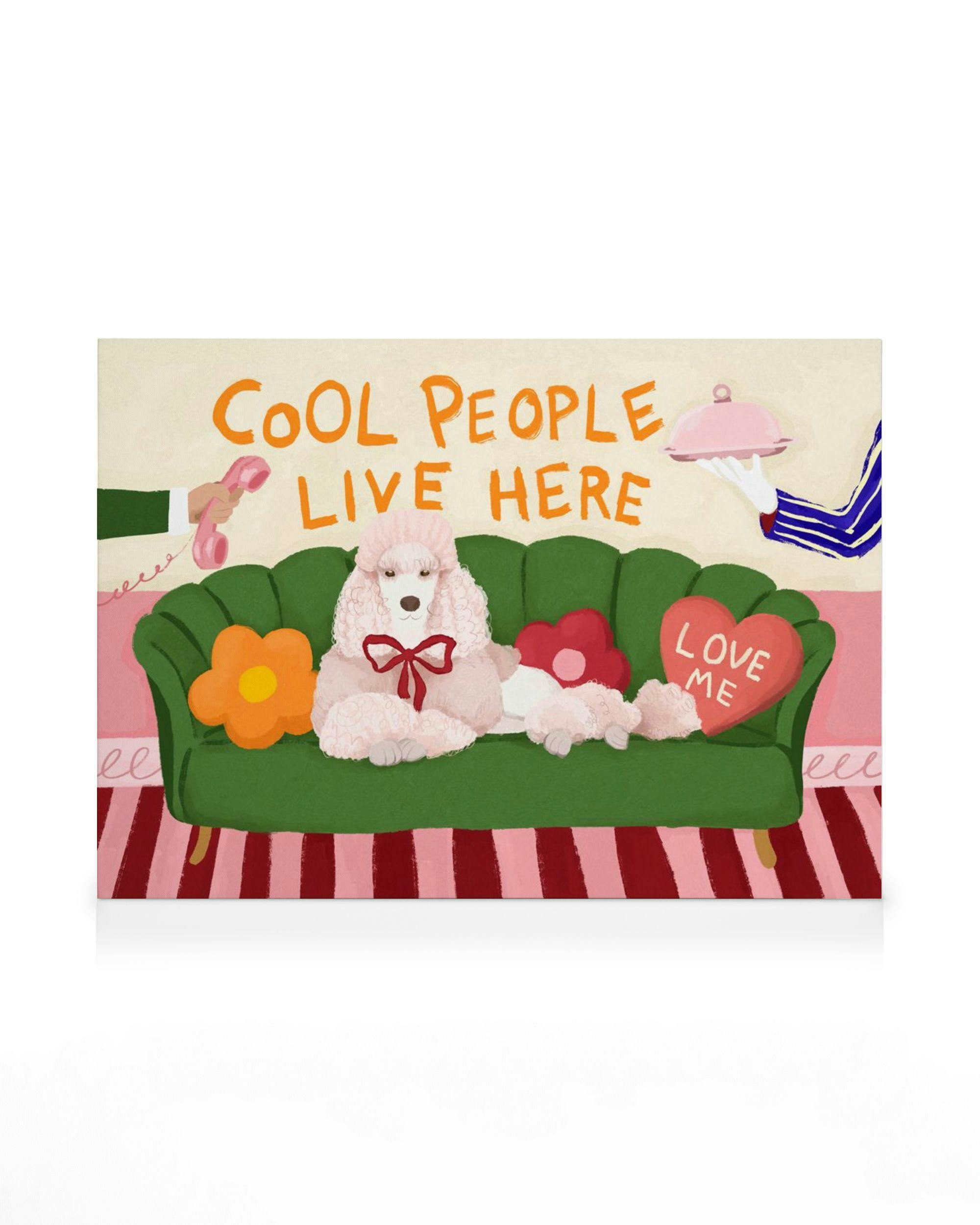 Canvas Prints Cool People Canvas (30x40 cm - Oak Frame)