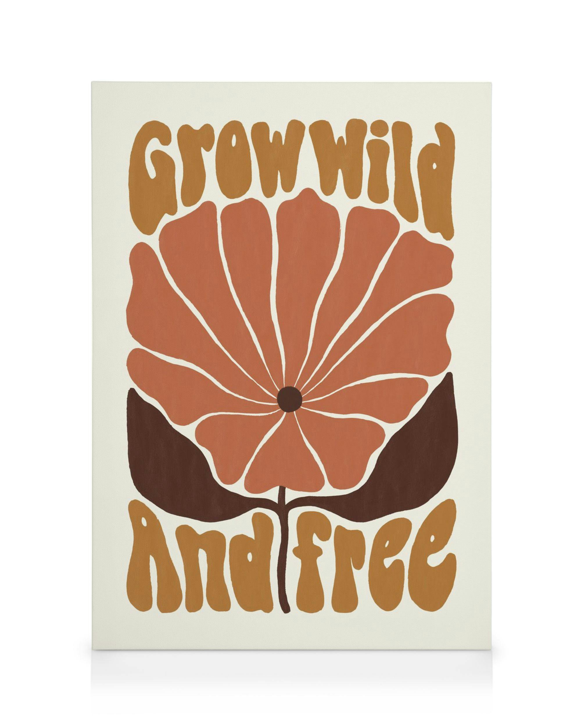 Canvas Prints Grow Wild and Free Canvas print (50x70 cm - Black Frame)