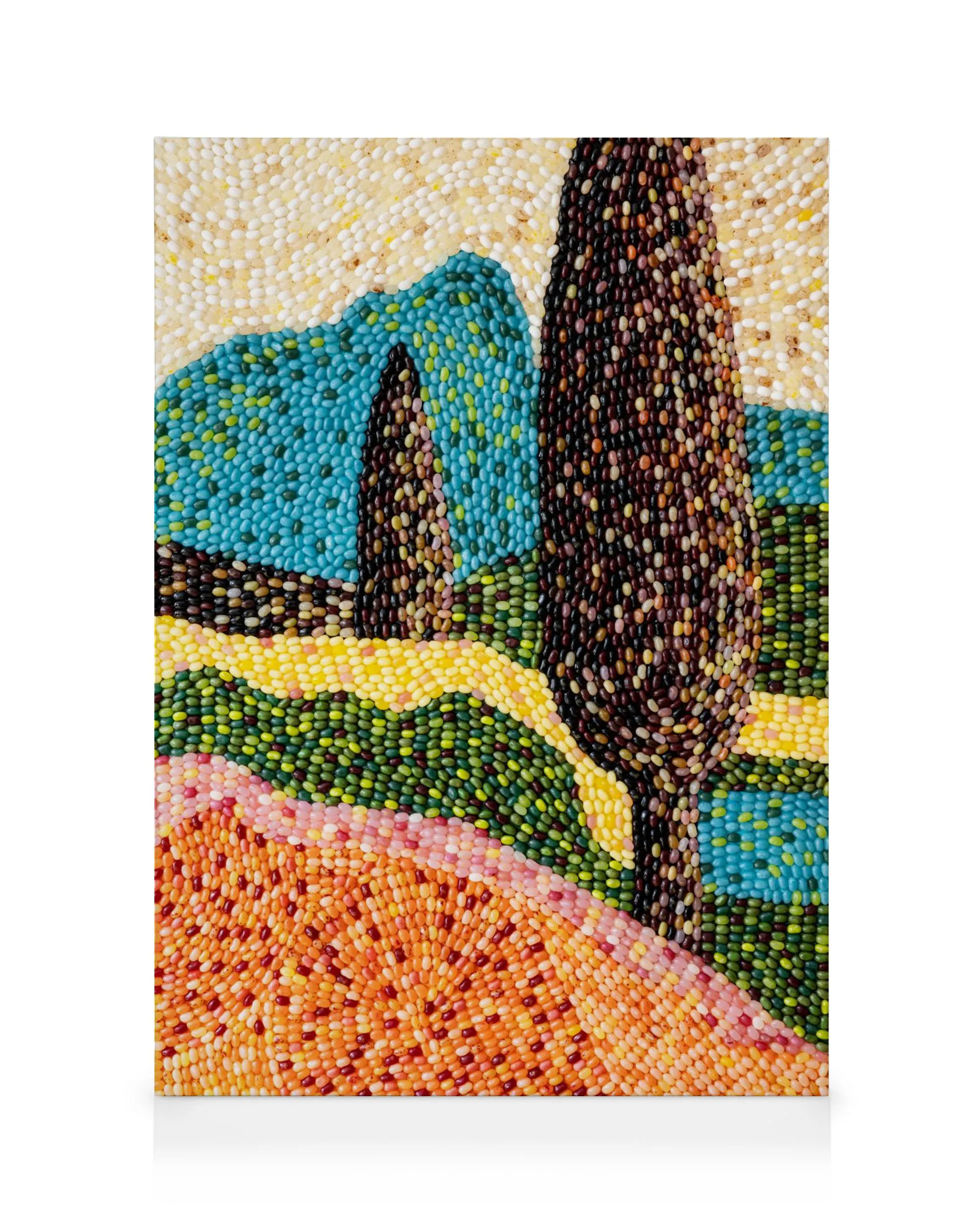 Καμβάς Candy Garden Sweet Tuscany, τοπίο από χρωματιστές καραμέλες ζελέ με δέντρα και λόφους.