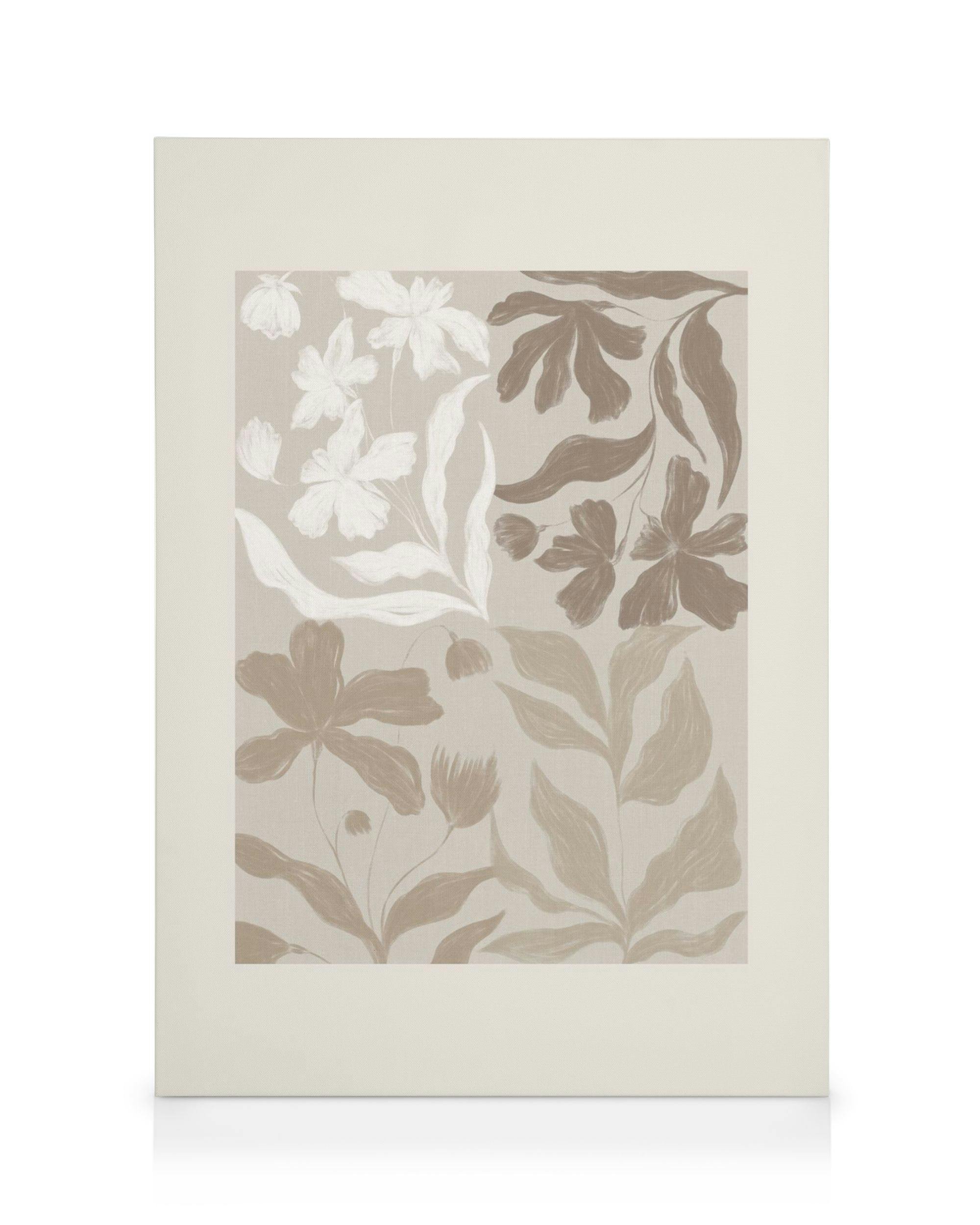 Canvas Prints Floral Squares Canvas print (30x40 cm - Oak Frame)