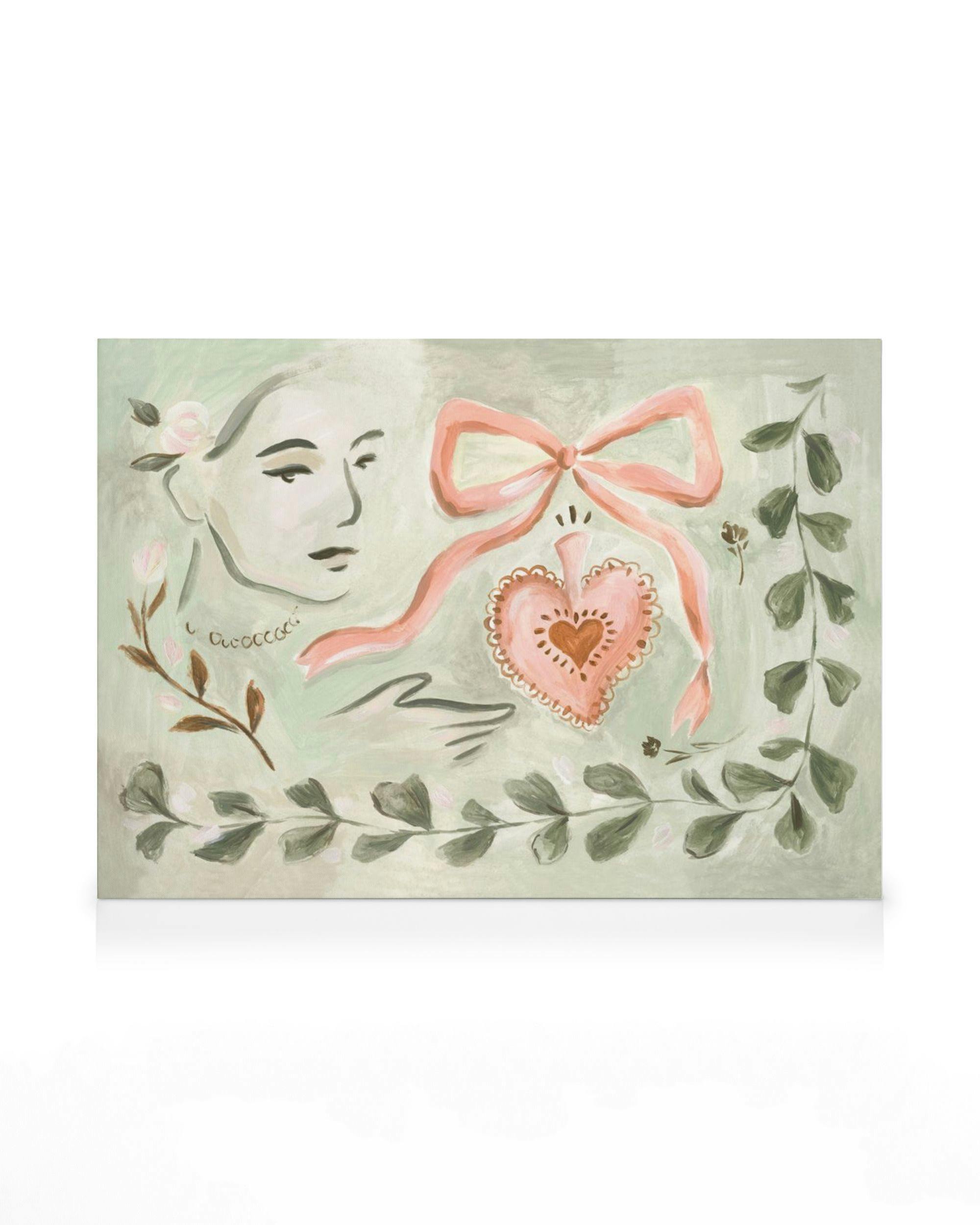 Canvas Prints Romantic Charm Canvas print (30x40 cm - Oak Frame)