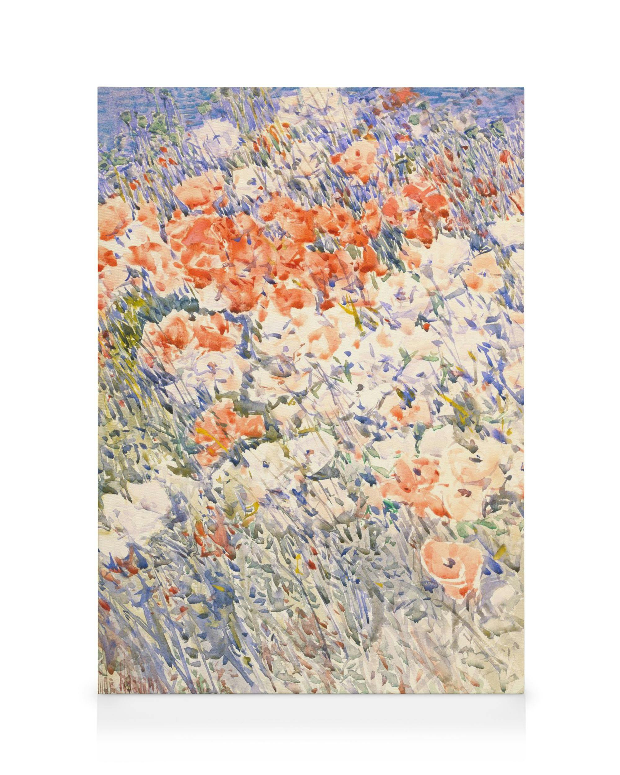 Canvas Prints Frederick Childe Hassam - The Island Garden Canvas print (50x70 cm - Black Frame)