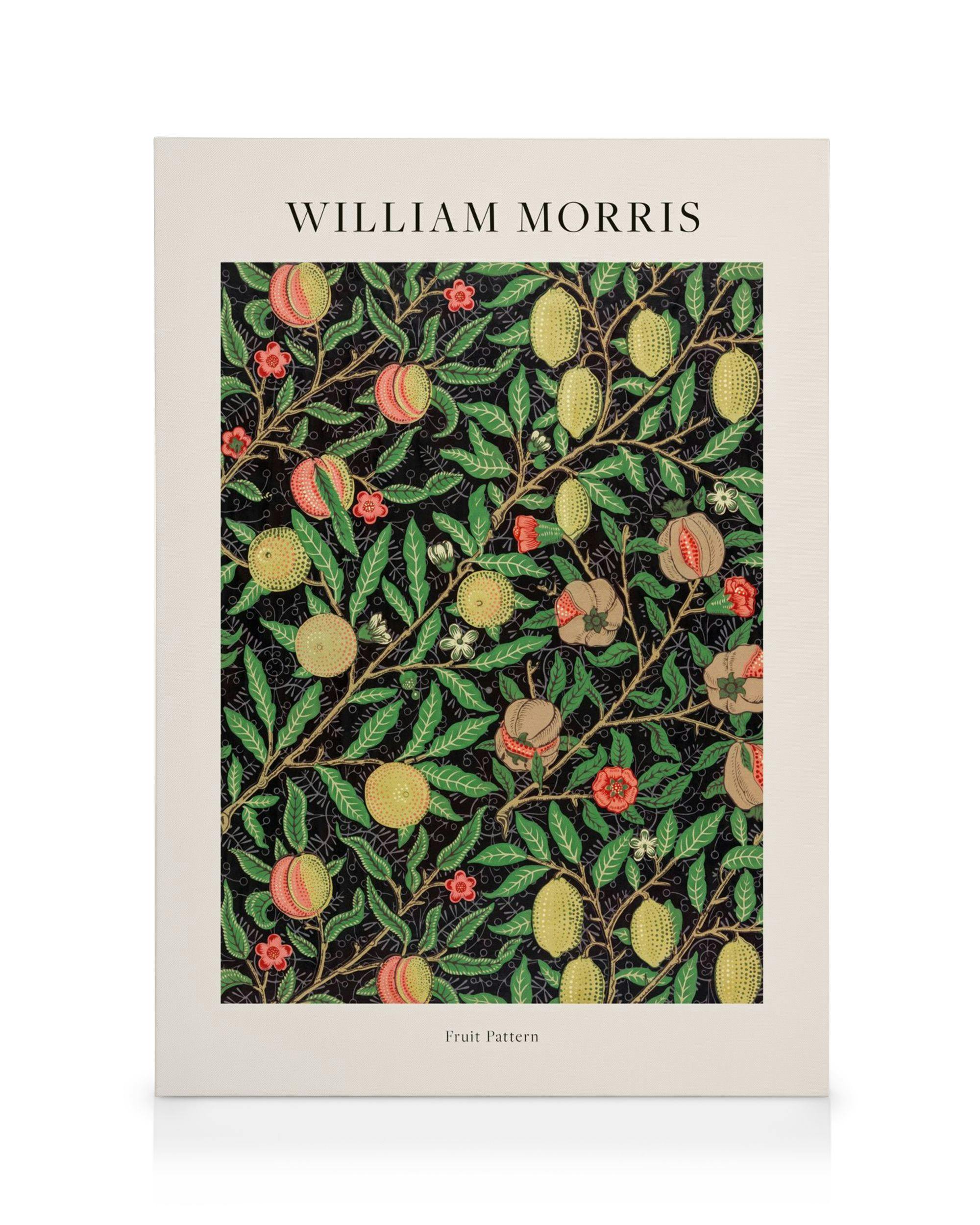 Canvas Prints William Morris - Fruit Pattern Canvas print (50x70 cm - Oak Frame)