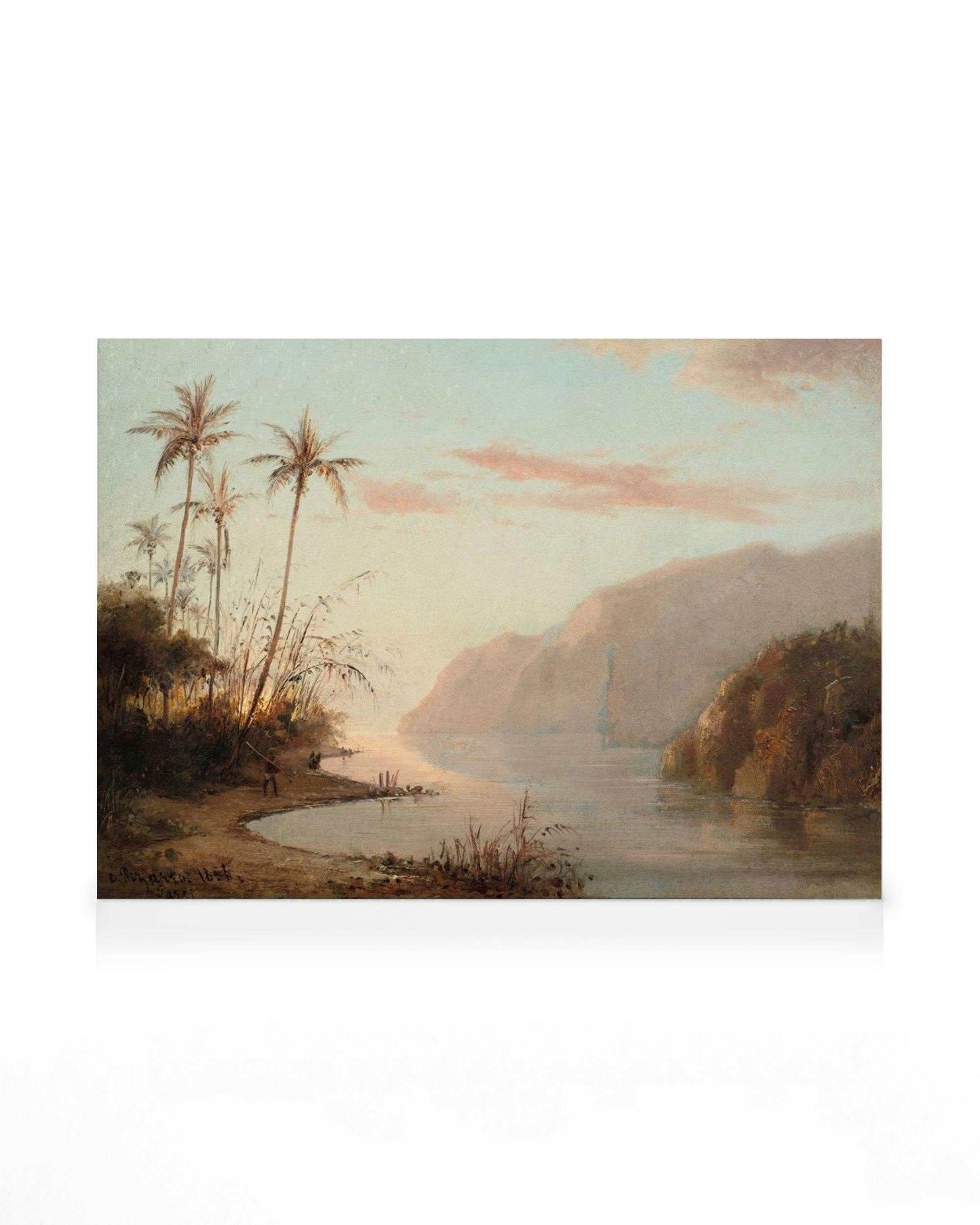 Canvas Prints Camille Pissarro - A Creek In St. Thomas (Virgin Islands) Canvas print (50x70 cm)