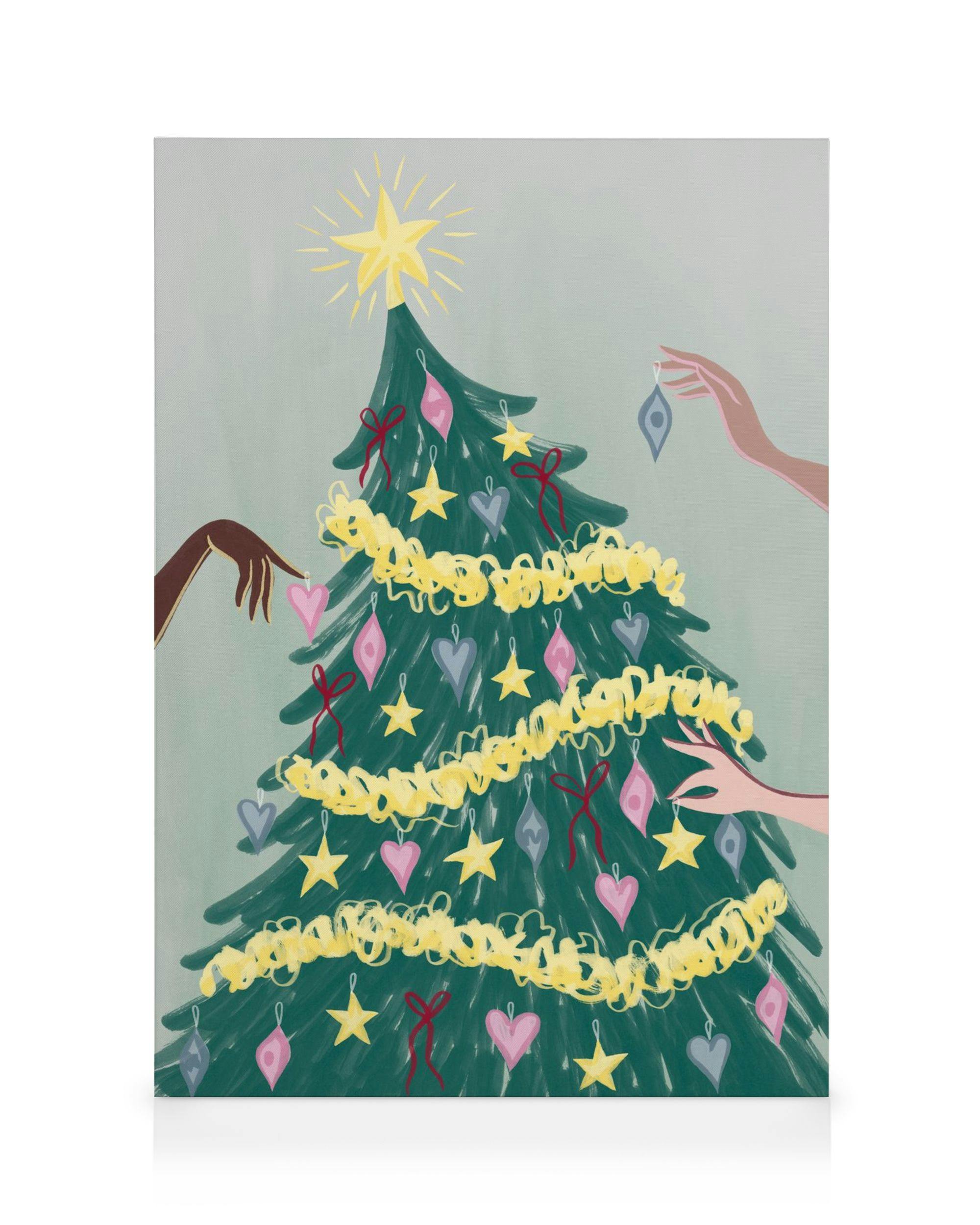Canvas Prints Joyful Tree Canvas print (50x70 cm - Black Frame)