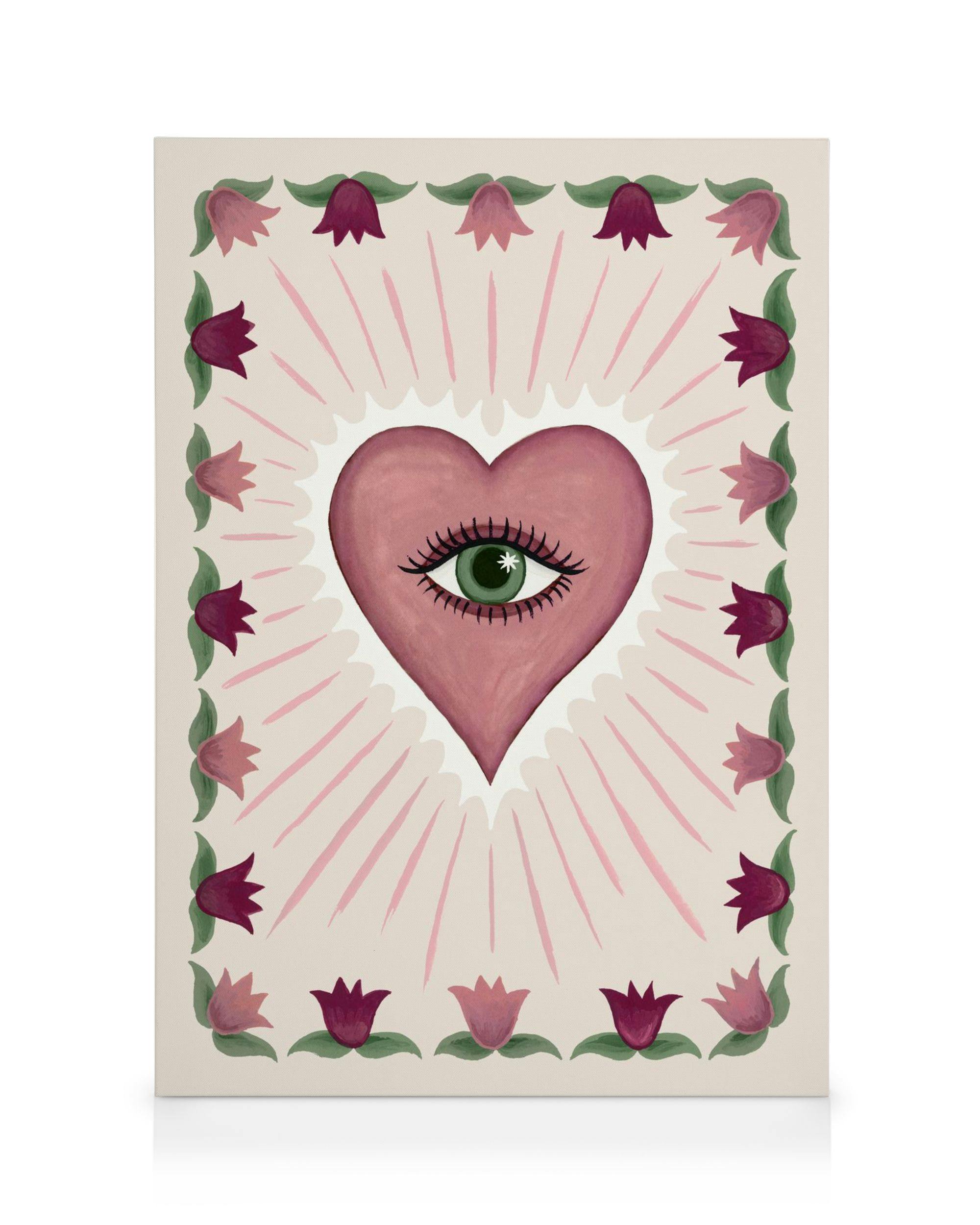 Canvas Prints Eye of Love Canvas print (30x40 cm - Black Frame)