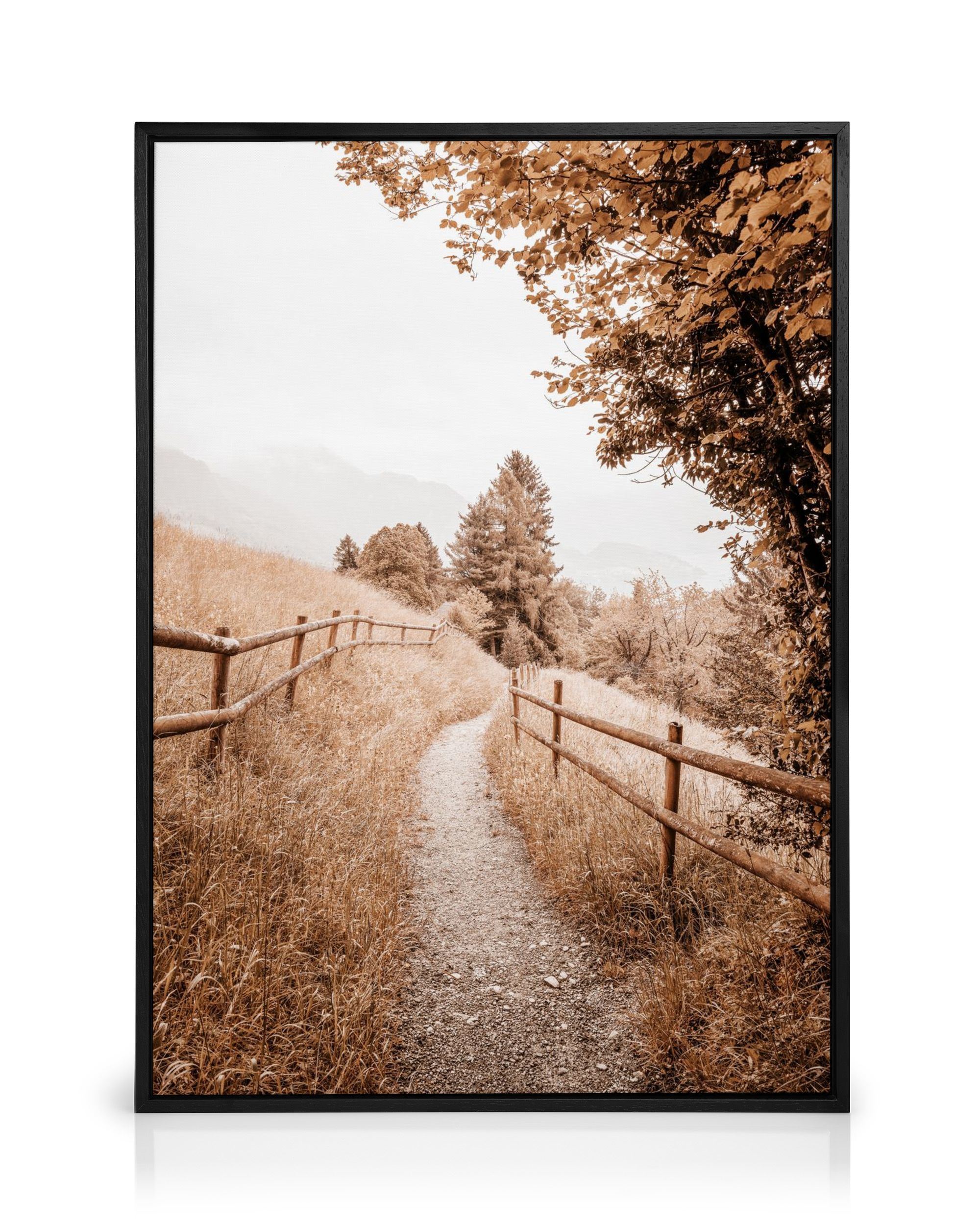 Path to Home Canvas Print – Autumn Landscape Wall Print | Desenio