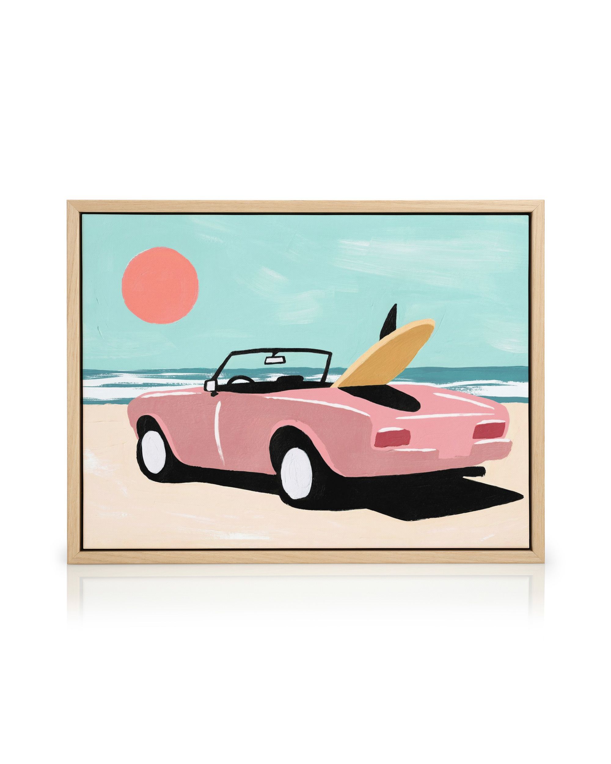 v*d様 O PROJECT BRUSHED LT CANVAS EASY CA Surf Car Canvas Print – Beach Wall Art | Desenio