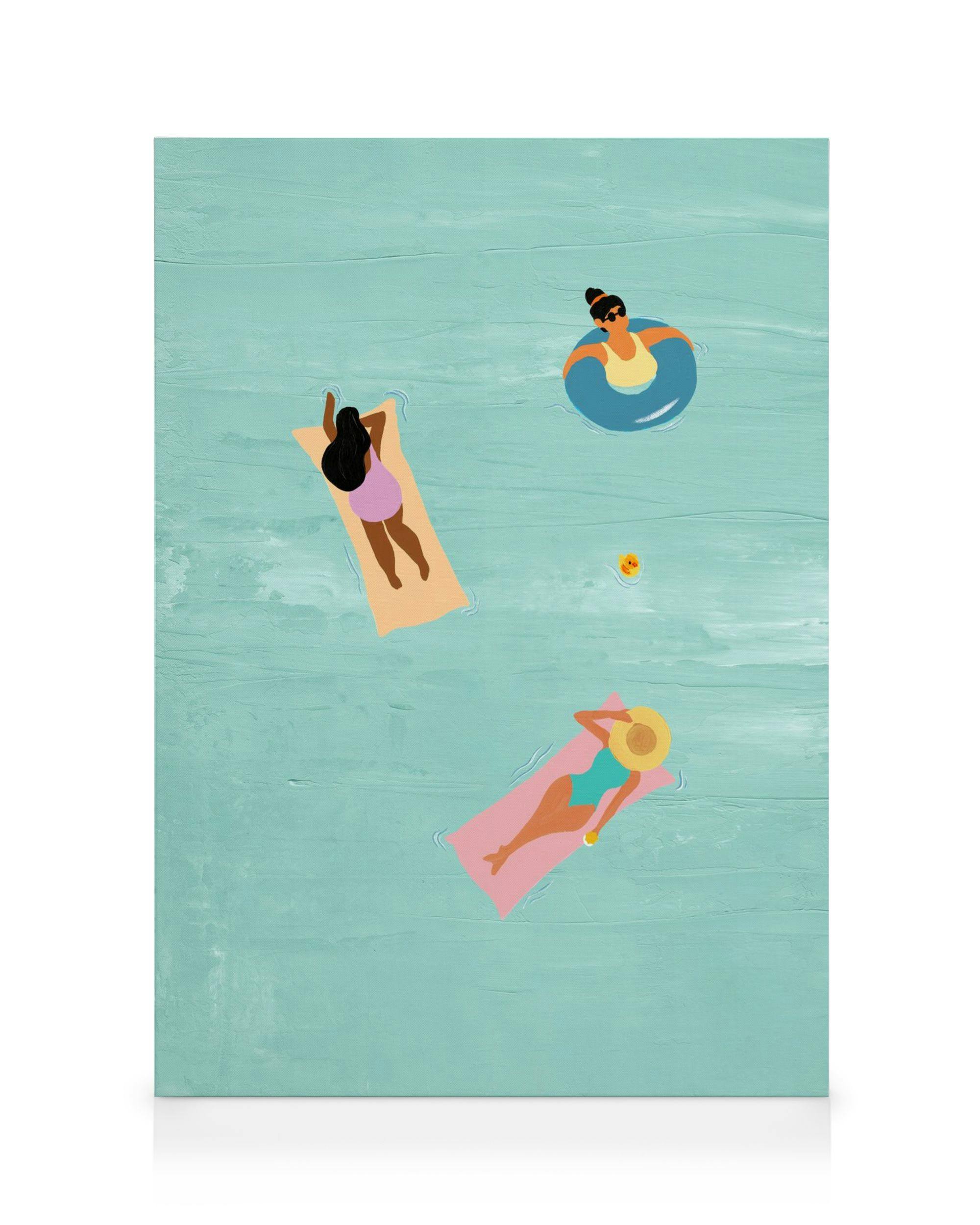 Canvas Prints Female Bathing Canvas print (30x40 cm)