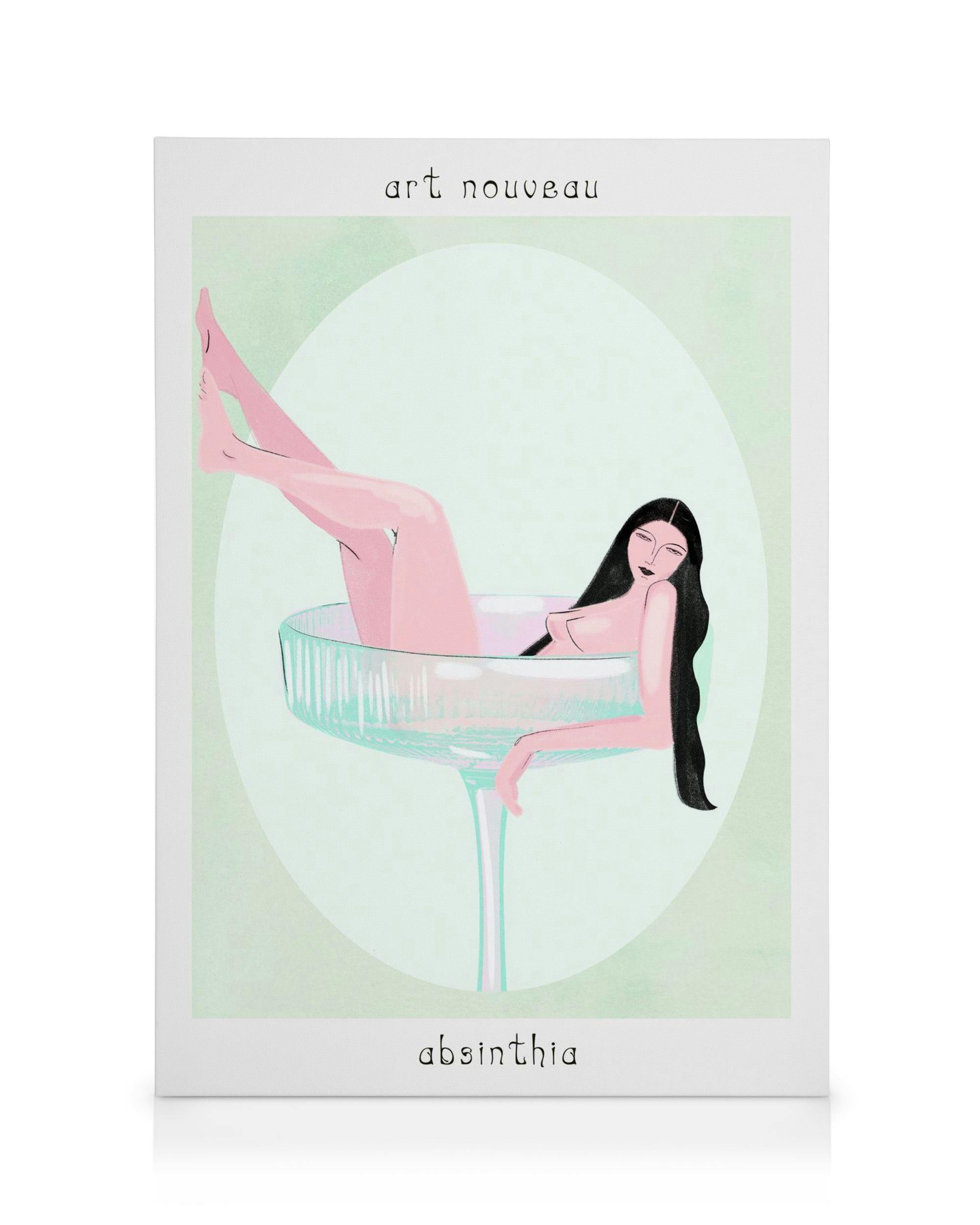 Canvas Prints Absinthia Canvas print (30x40 cm - Oak Frame)