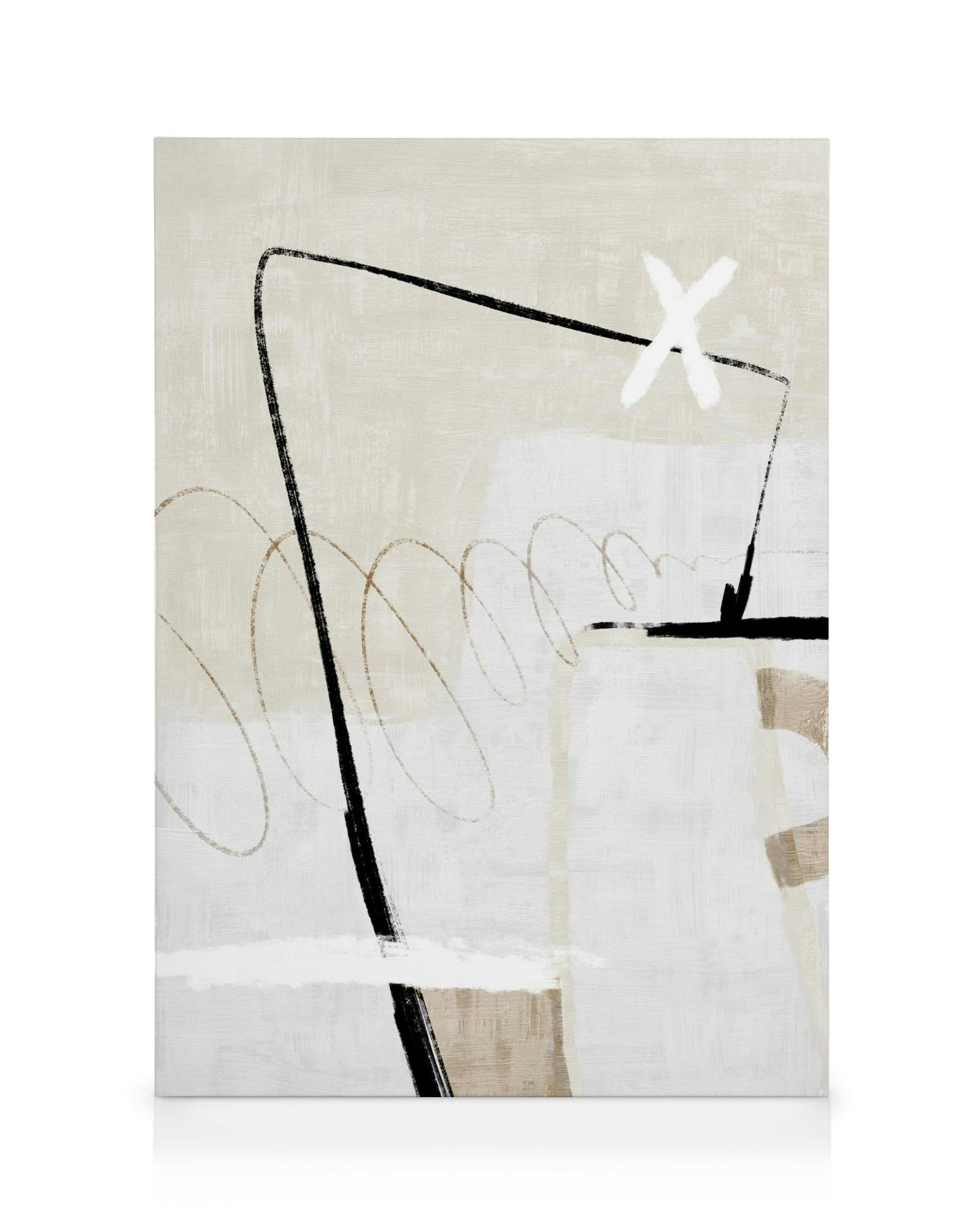 Canvas Prints Abstract Sketches No2 Canvas print (30x40 cm - Oak Frame)