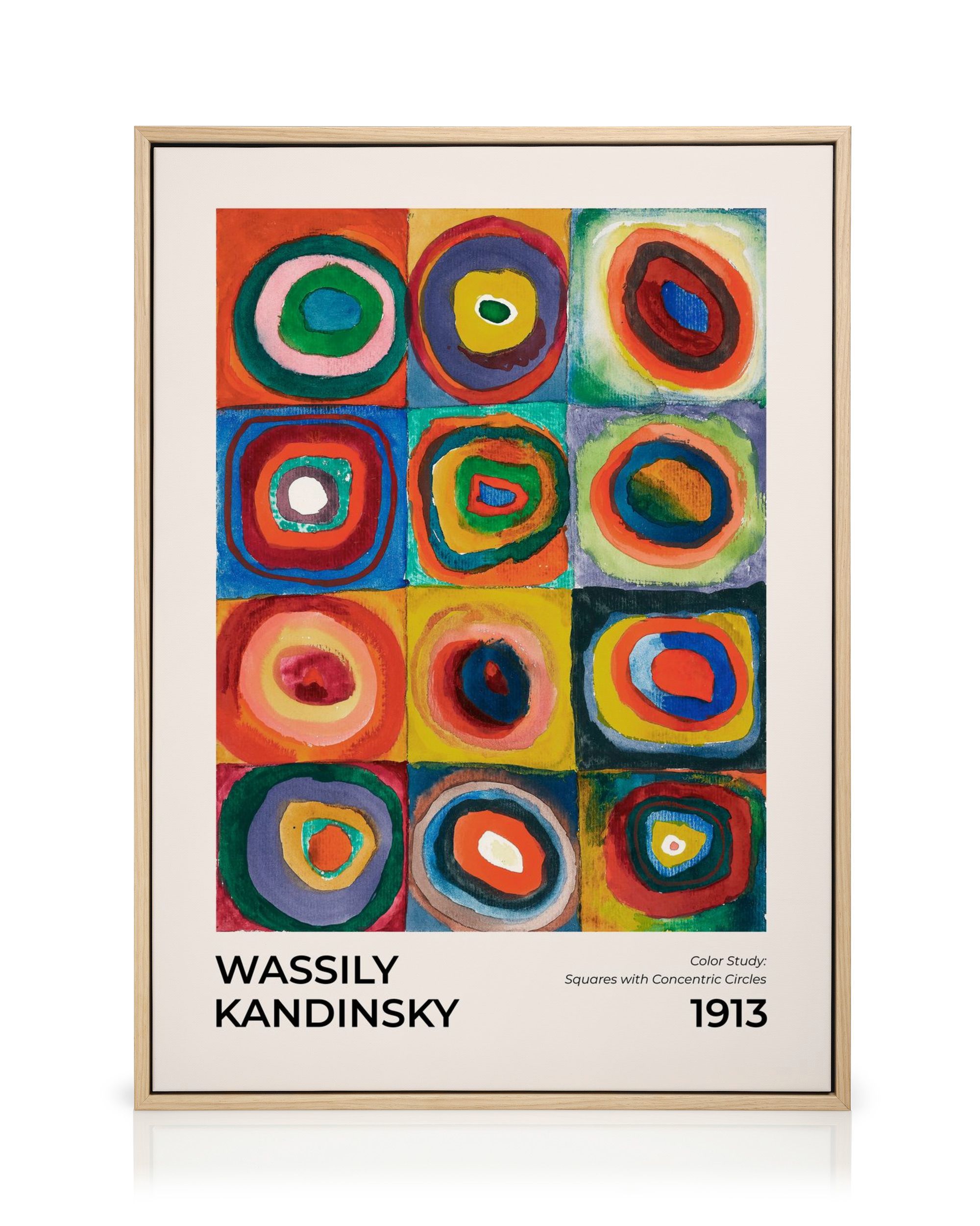 Kandinsky - Squares with Concentric Circles Lienzo | Arte Colorido