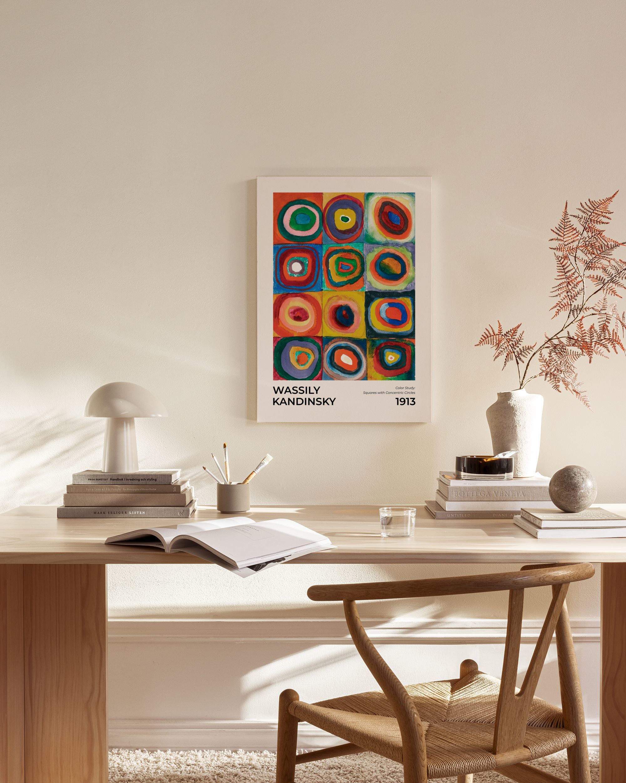 Kandinsky - Squares with Concentric Circles Lienzo | Arte Colorido