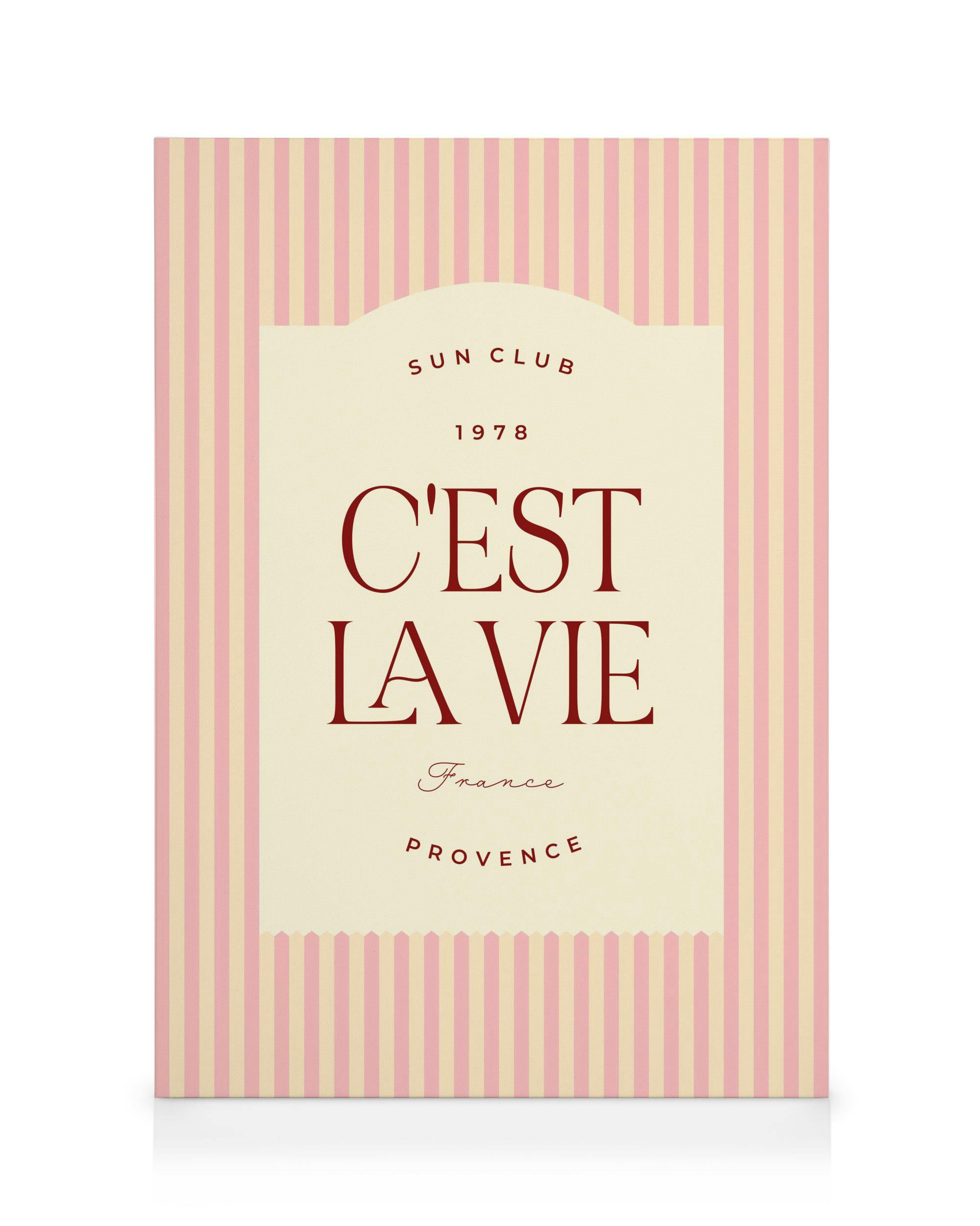 C'est La Vie Obraz na plátne (70x100 cm - Čierny rám)