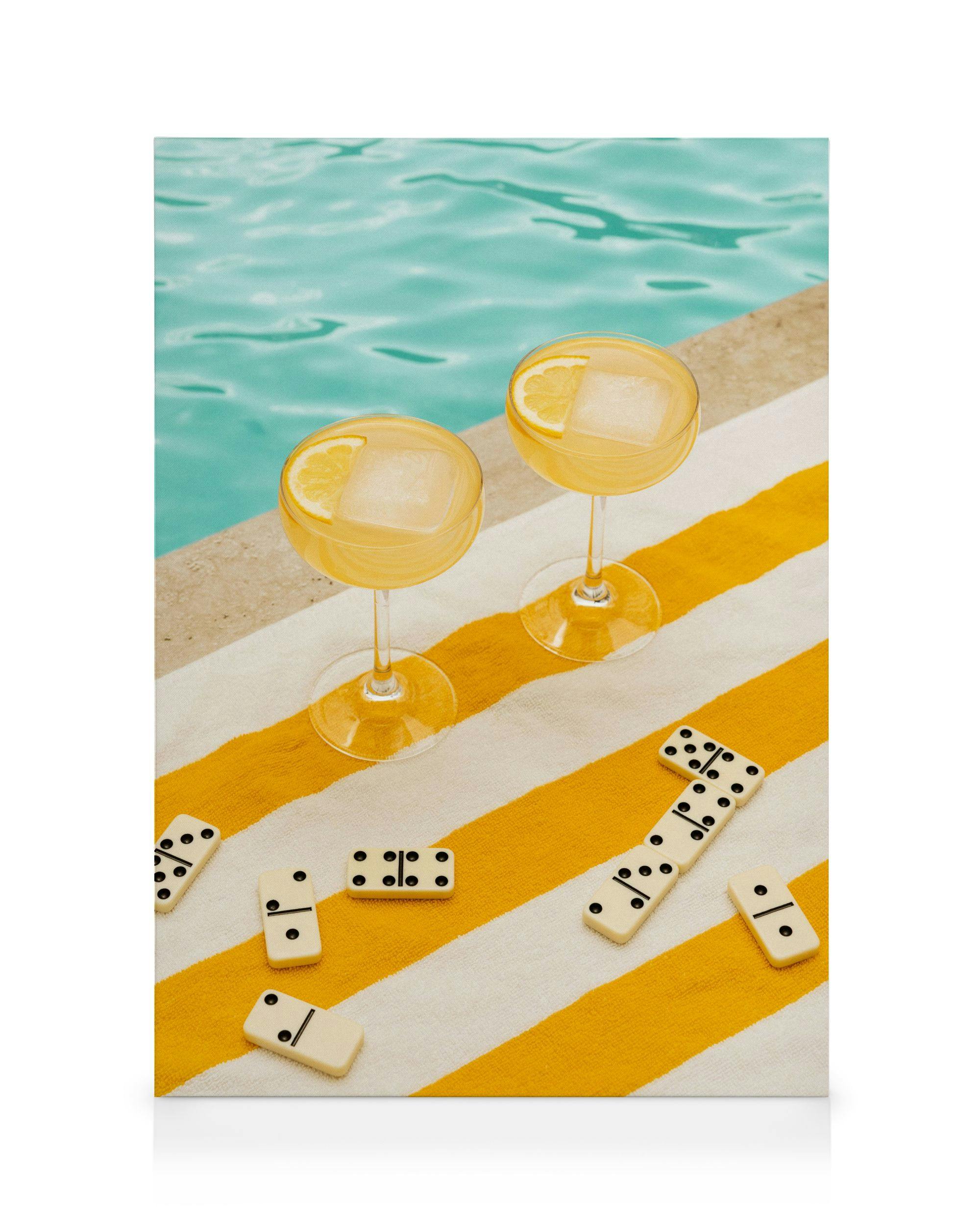 Canvas Prints Sip and Play Canvas print (100x140 cm - Dark Oak Frame)