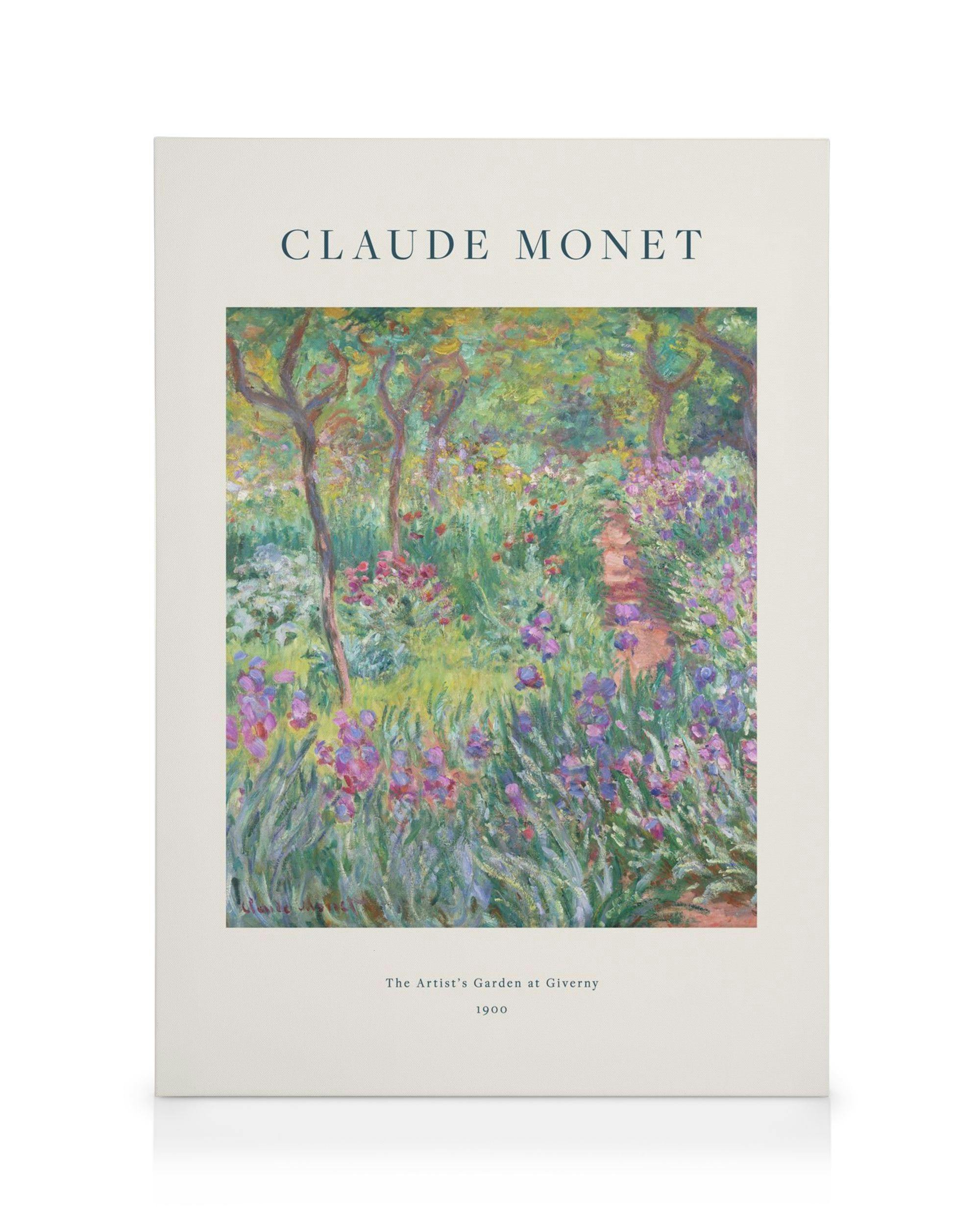 Leinwandbilder Monet - The Artist's Garden at Giverny Leinwandbild (70x100 cm - Holzrahmen schwarz)