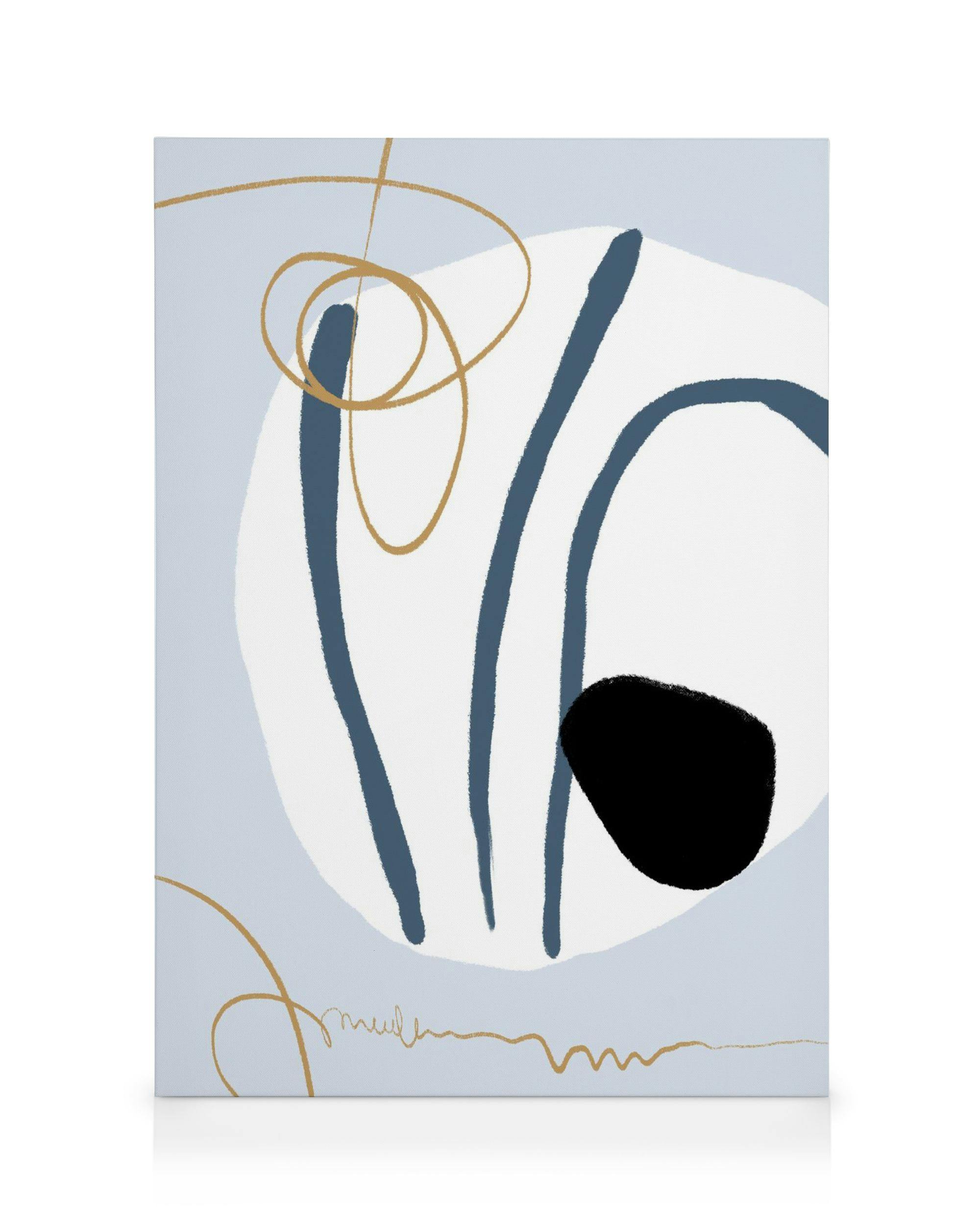Canvas Prints Abstract Blue Stripes No1 Canvas print (50x70 cm)