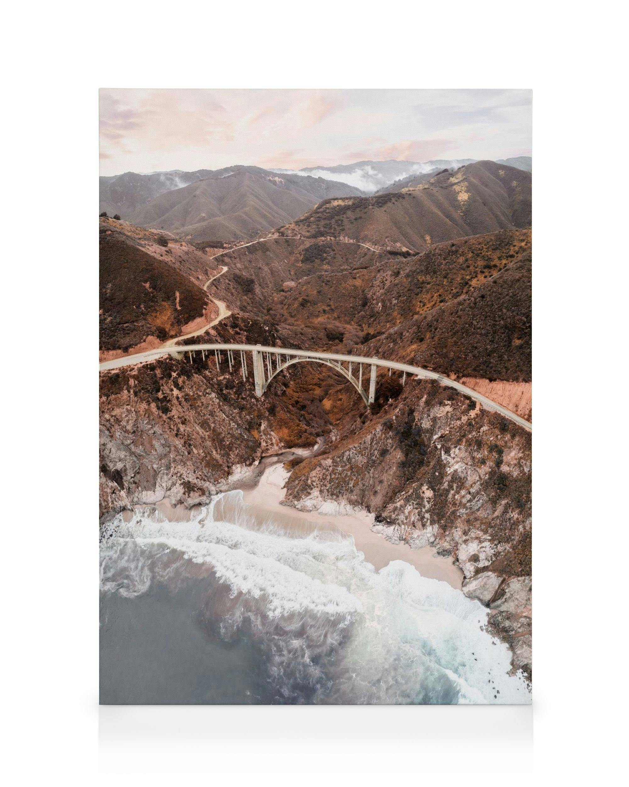 Bixby Creek Bridge Lienzo (30x40 cm - Marco de roble)