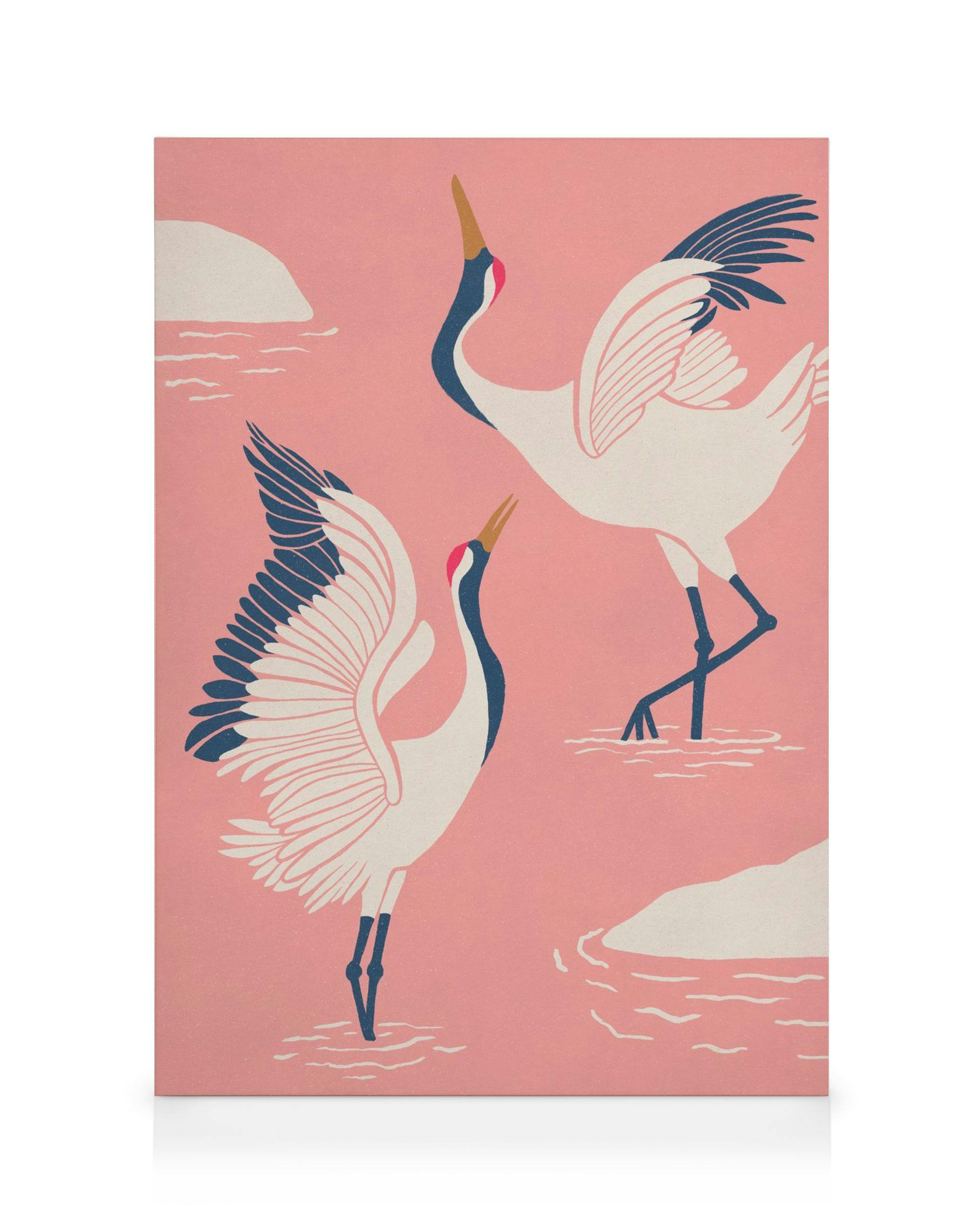 Leinwandbilder Dancing Cranes Leinwandbild (30x40 cm)