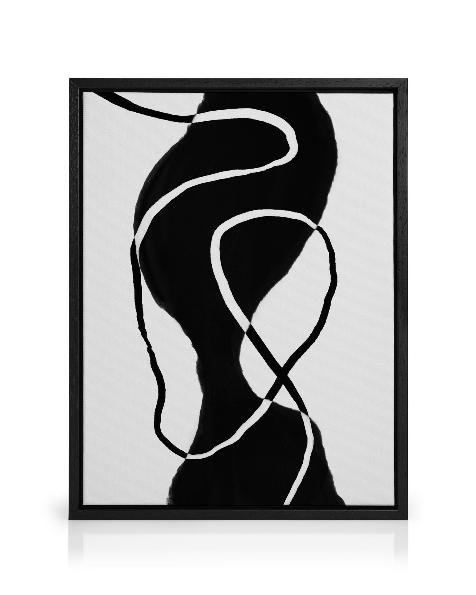 Black Abstract Shapes No1 Canvas Print – Modern Wall Art | Desenio