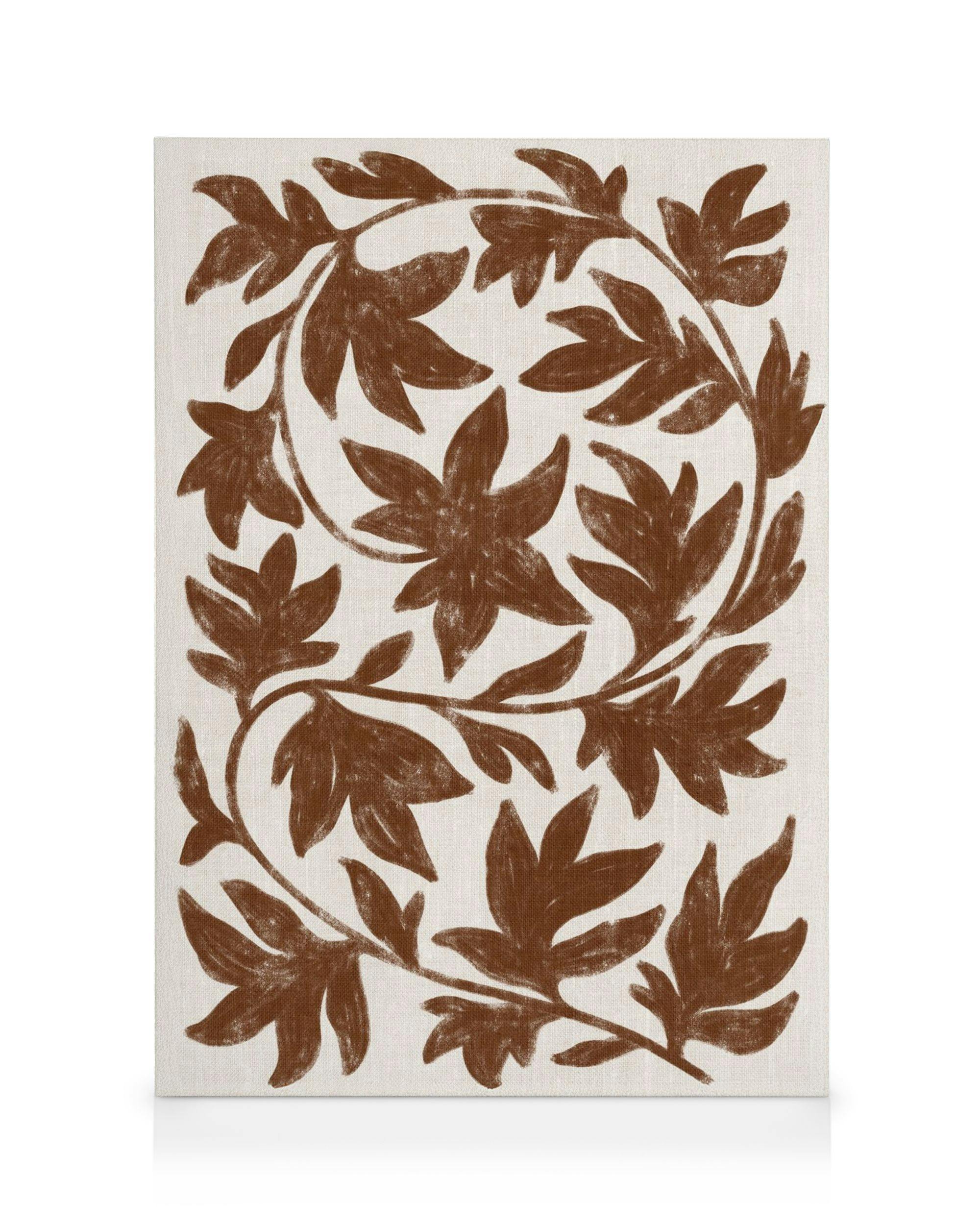 Canvas Prints Brown Botanical on Linen Canvas print (30x40 cm)