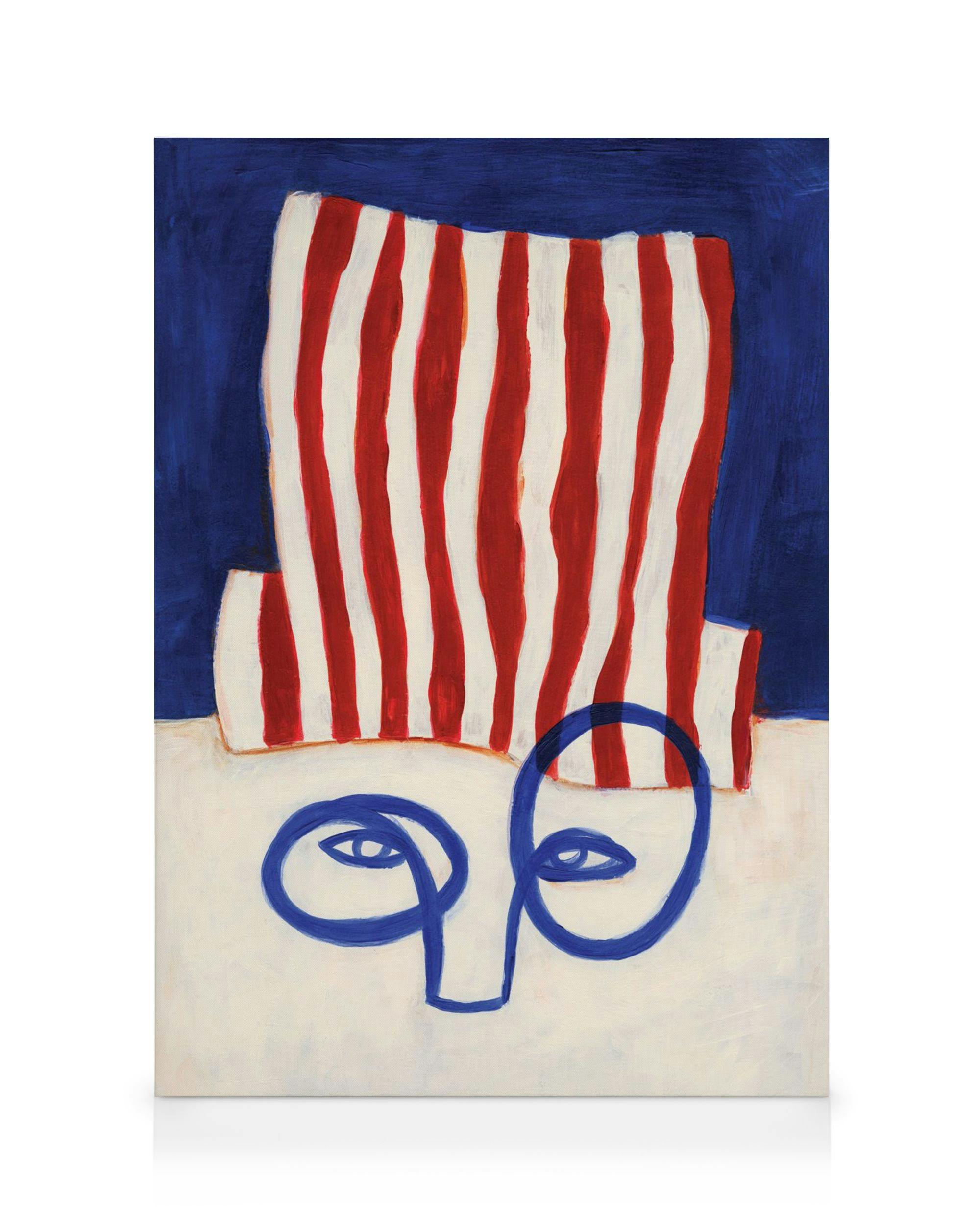 Canvas Prints Figure In Glasses Canvas print (70x100 cm - Black Frame)