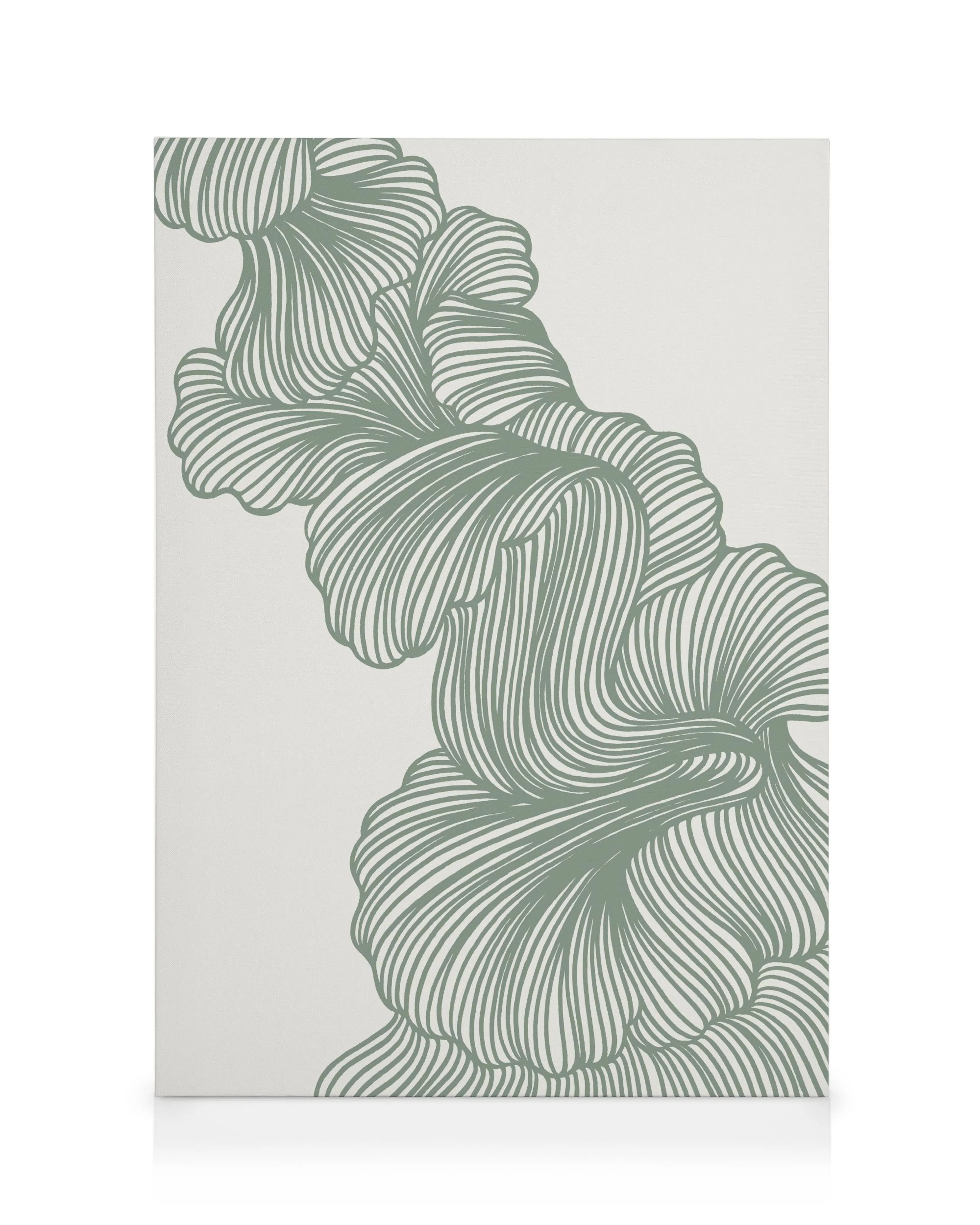 Abstract Green Lines No3 Lienzo 0