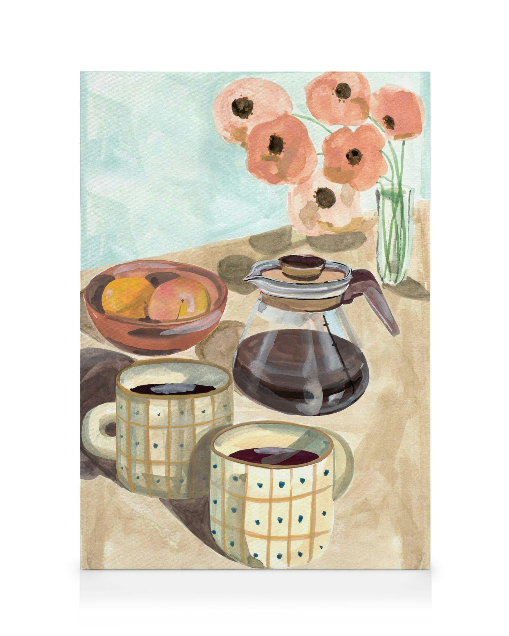 Canvas Prints Laura Page - Coffee and Peaches Canvas print (50x70 cm)