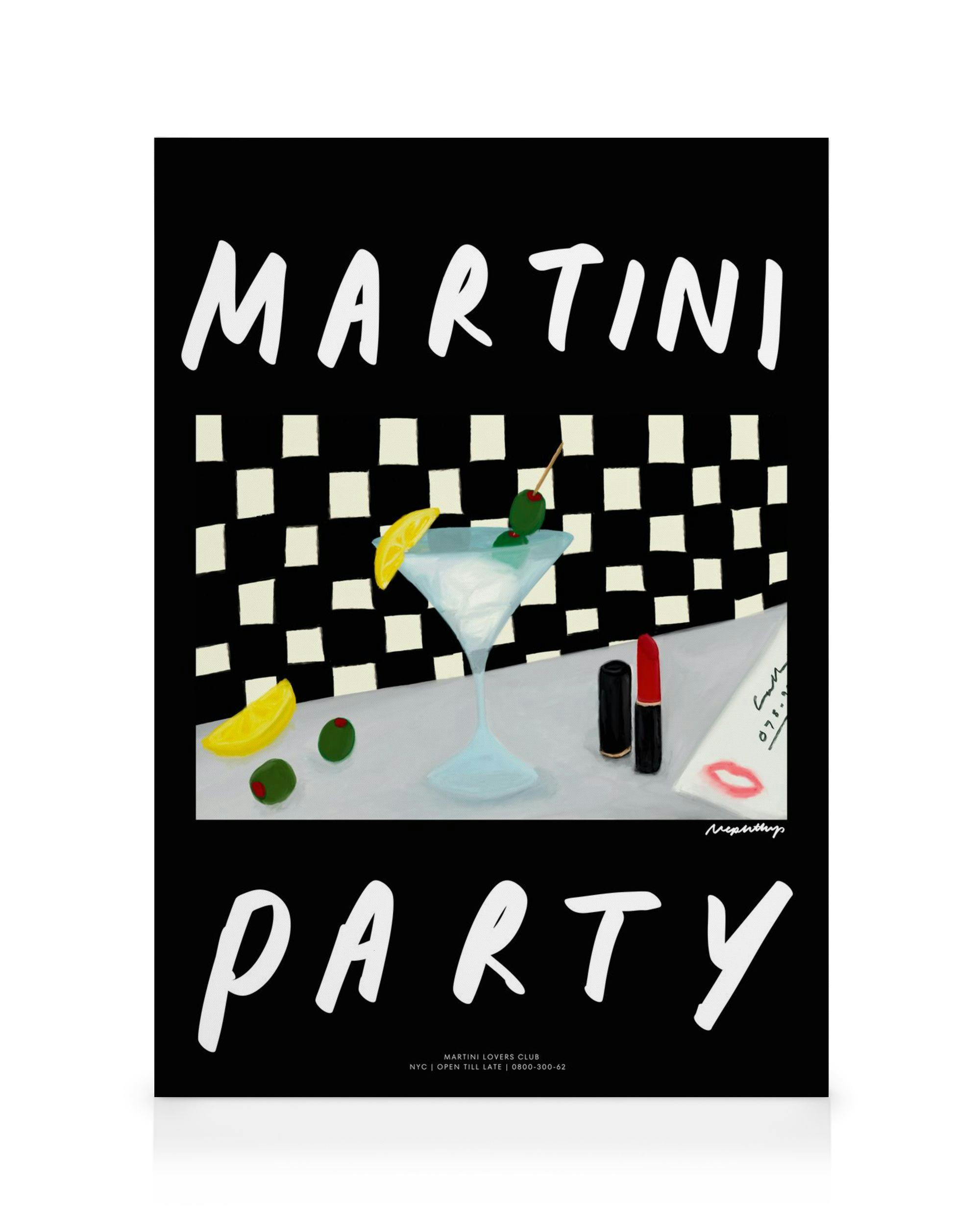 Canvas Prints Nephthys Foster - Martini Party Canvas print (30x40 cm)