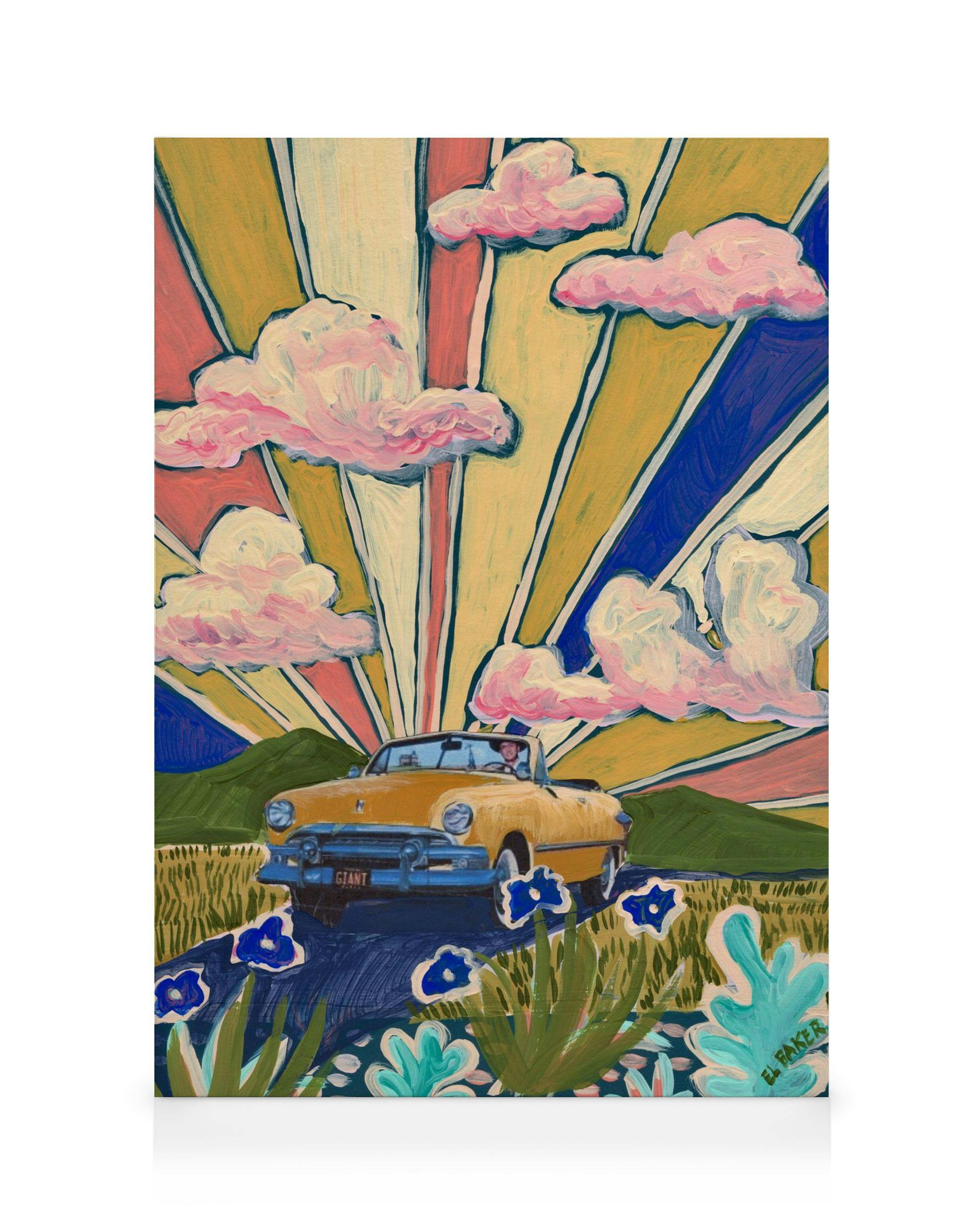 Canvas Prints Eleanor Baker - Sunrise Ride Canvas print (50x70 cm - Oak Frame)