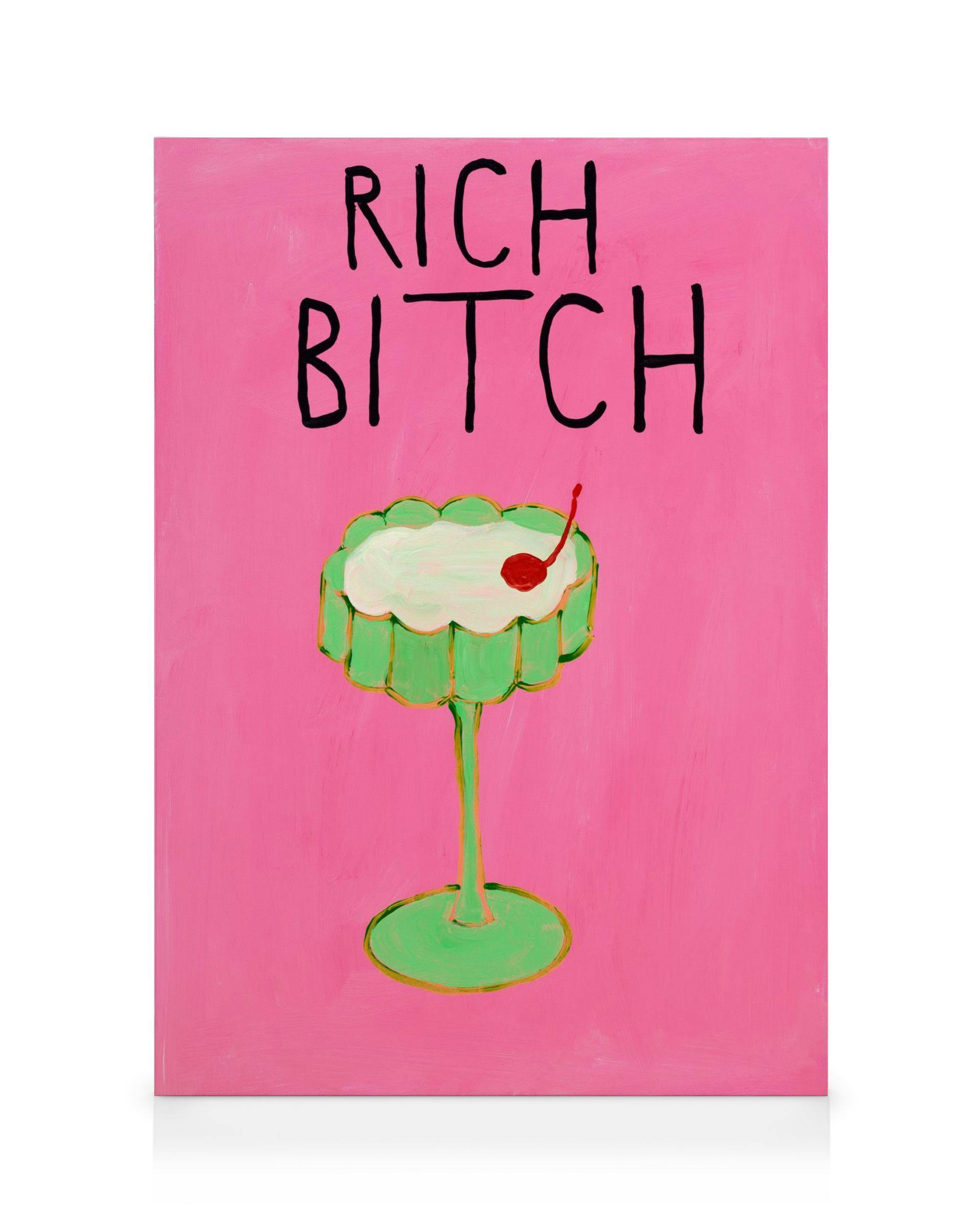 Canvas Prints Britty Flynn - Rich Bitch Canvas print (50x70 cm - Black Frame)