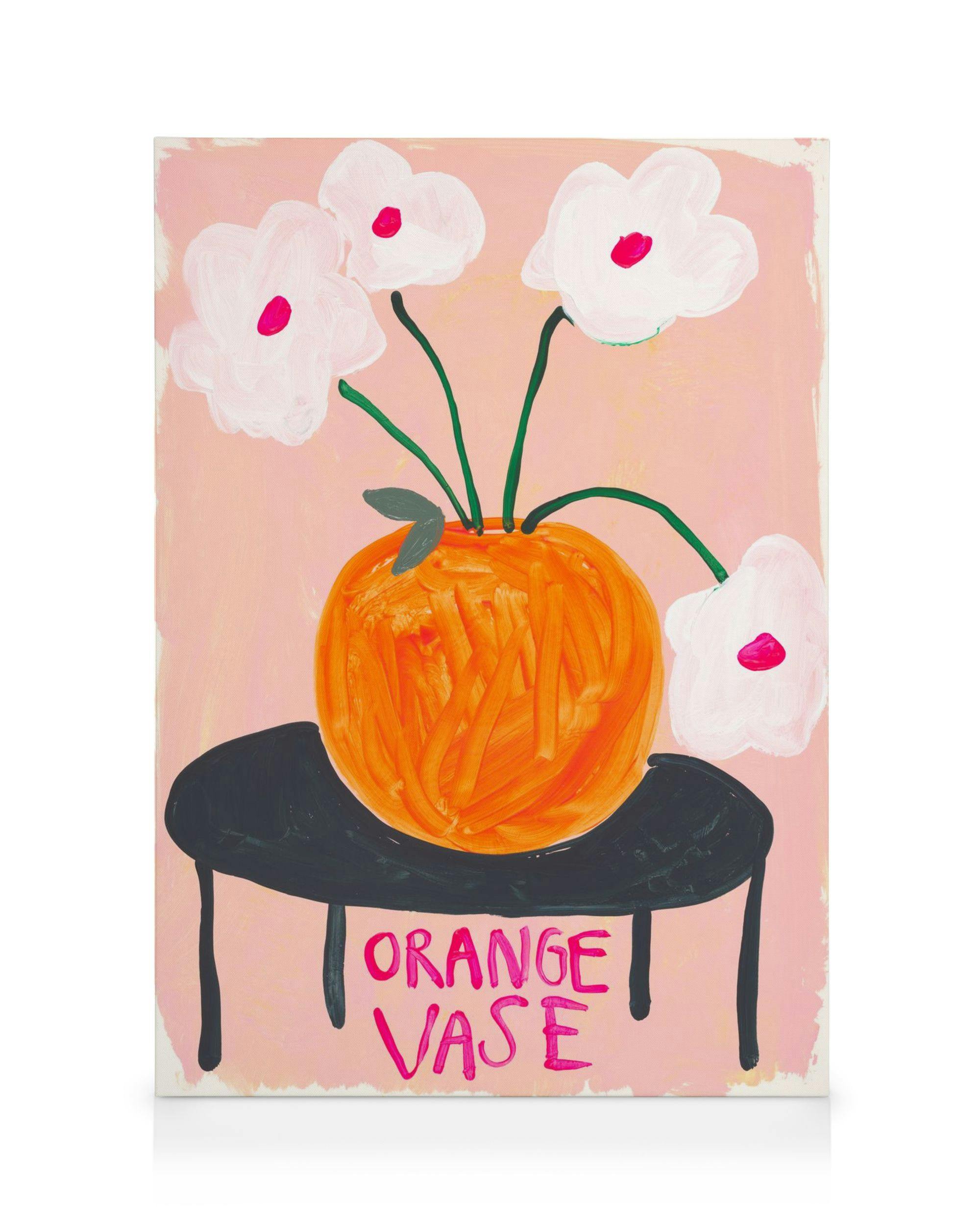 Canvas Prints Britty Flynn - Orange Vase Canvas print (50x70 cm)